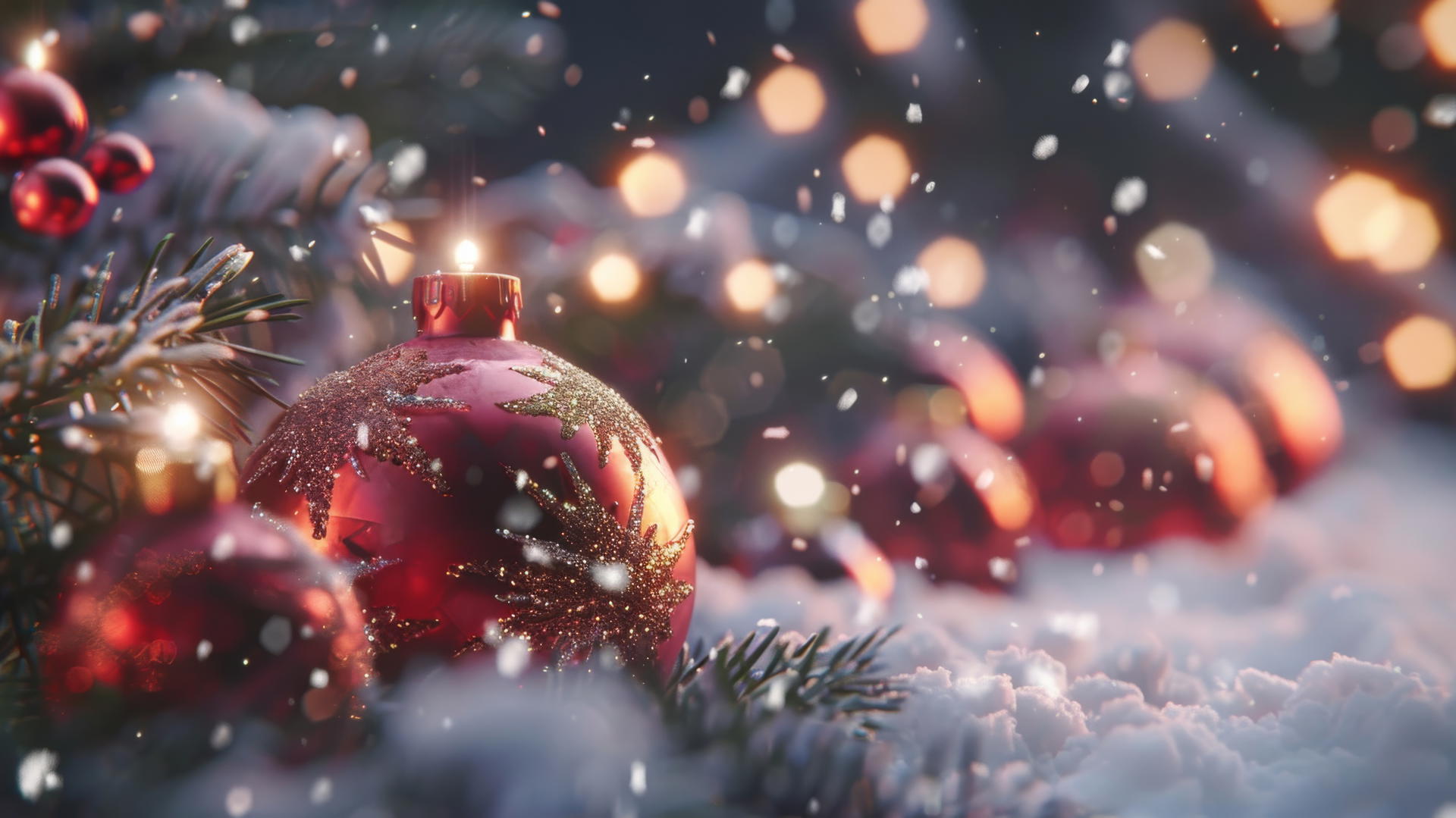 Festive Christmas background in 4K resolution