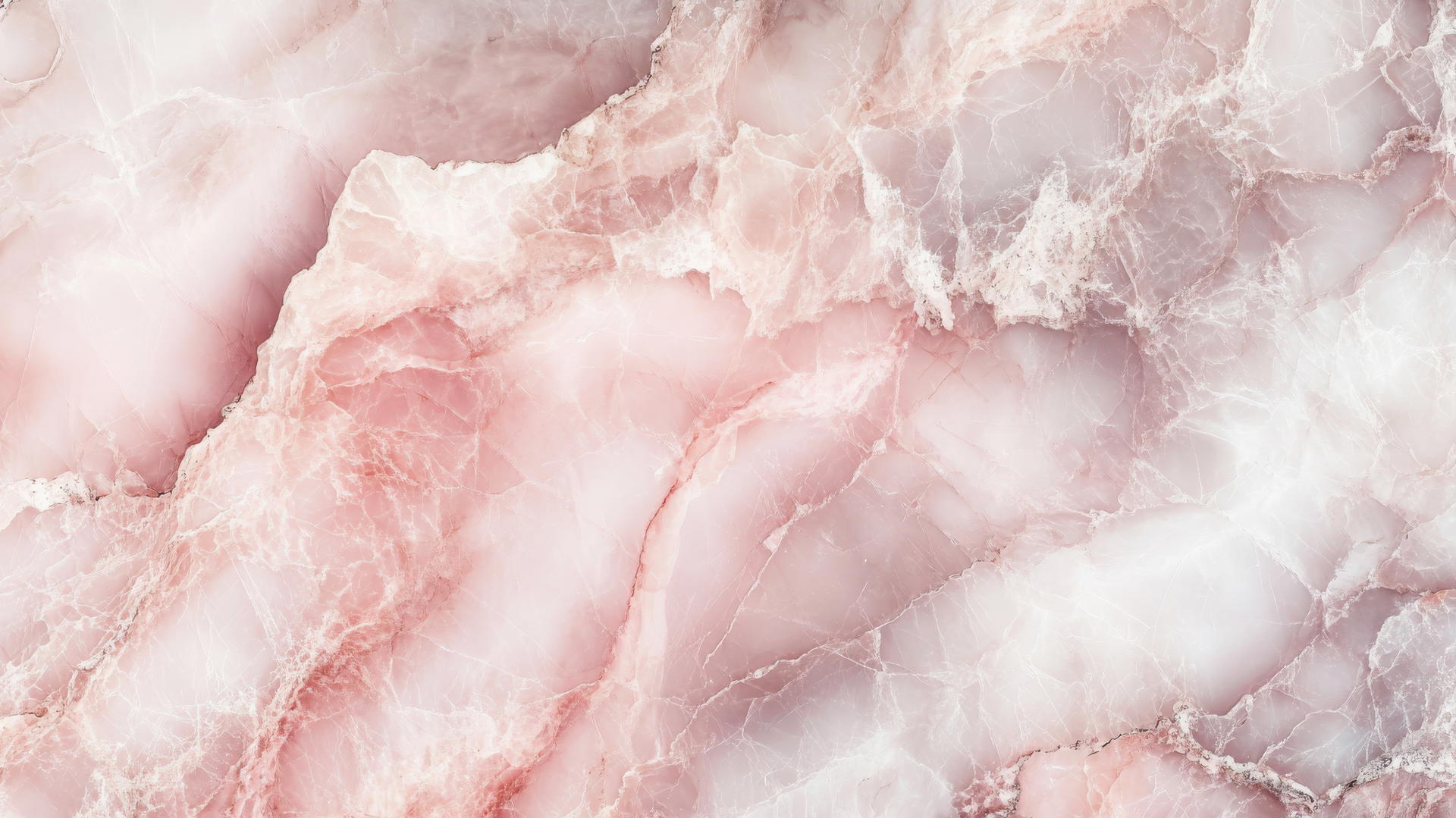 An elegant marble texture with veins of light pink and white.