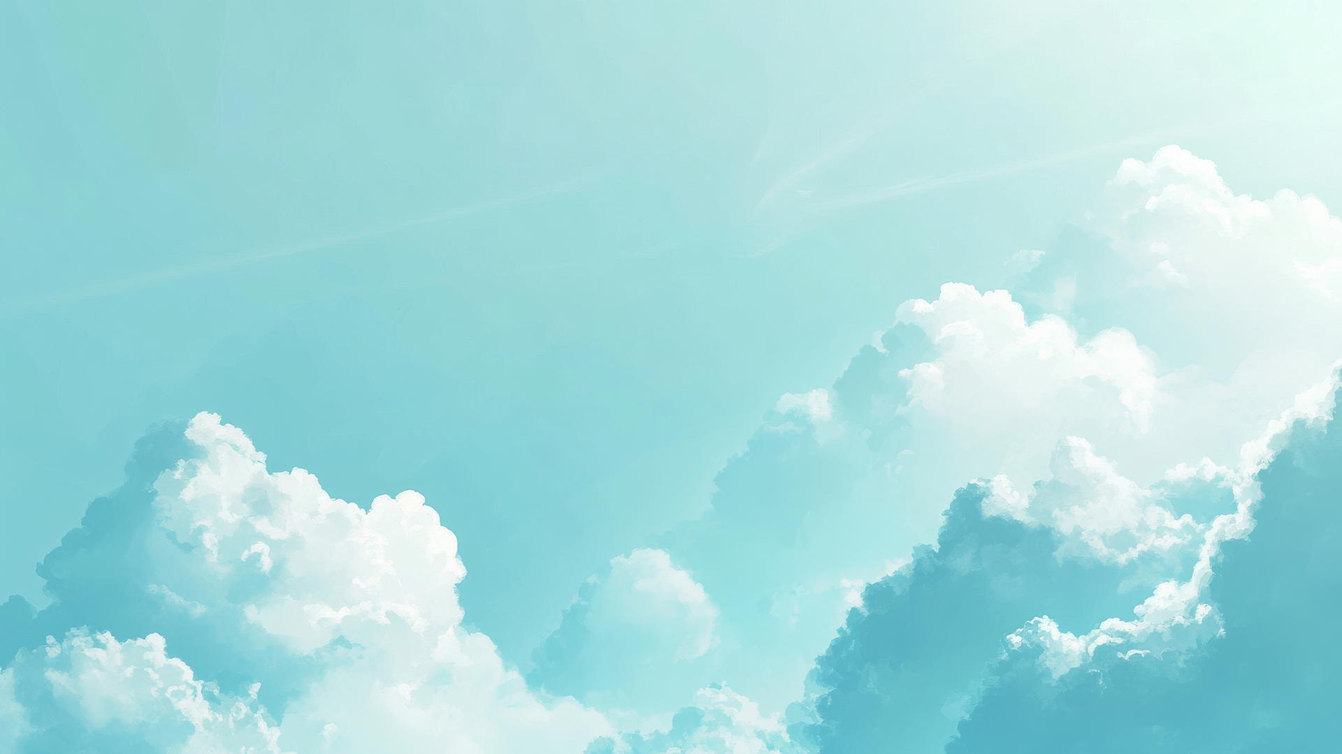 light blue wallpaper with soft pastel clouds in a clear sky