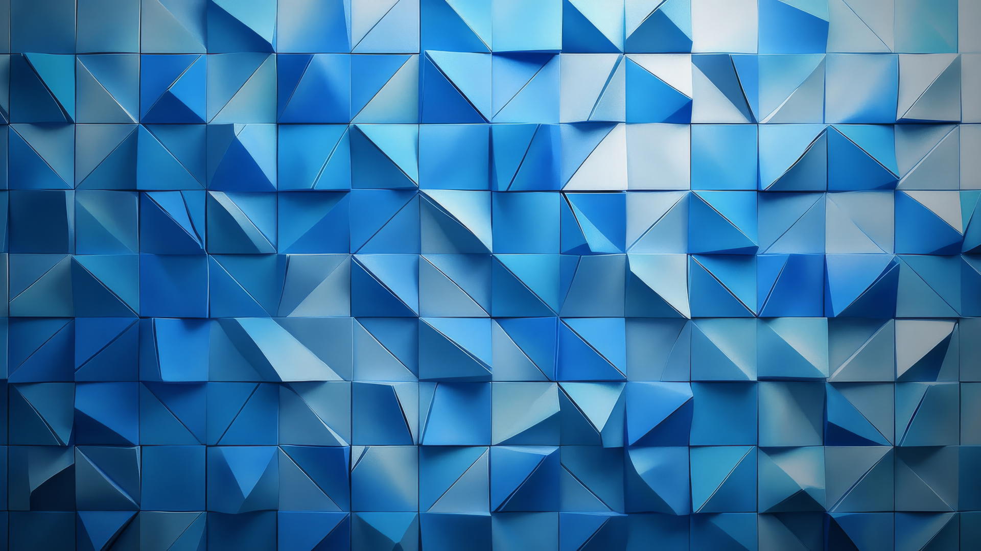 blue background wallpaper with geometric tiles in various blue shades