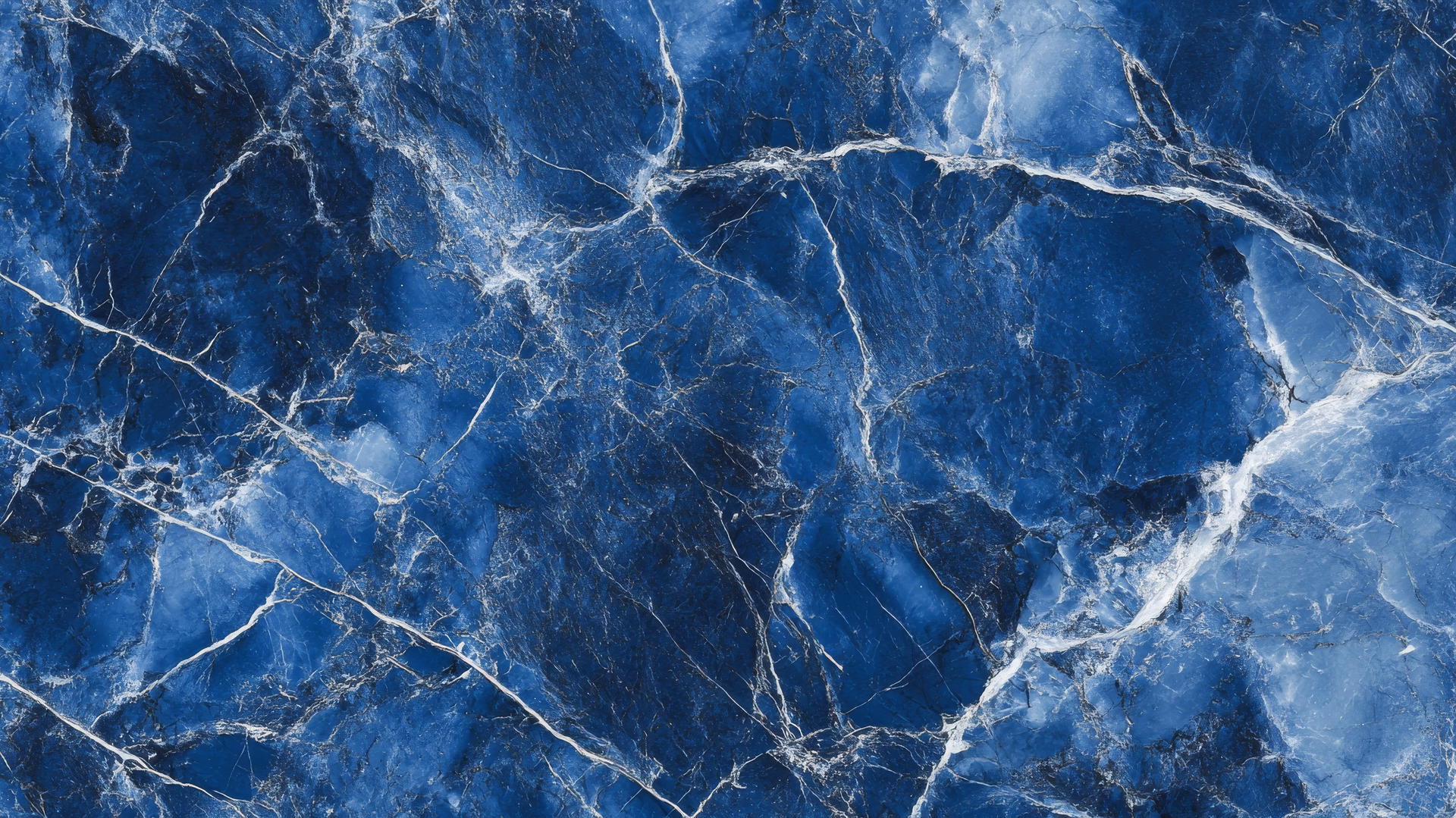 Royal blue wallpaper with white marble veins