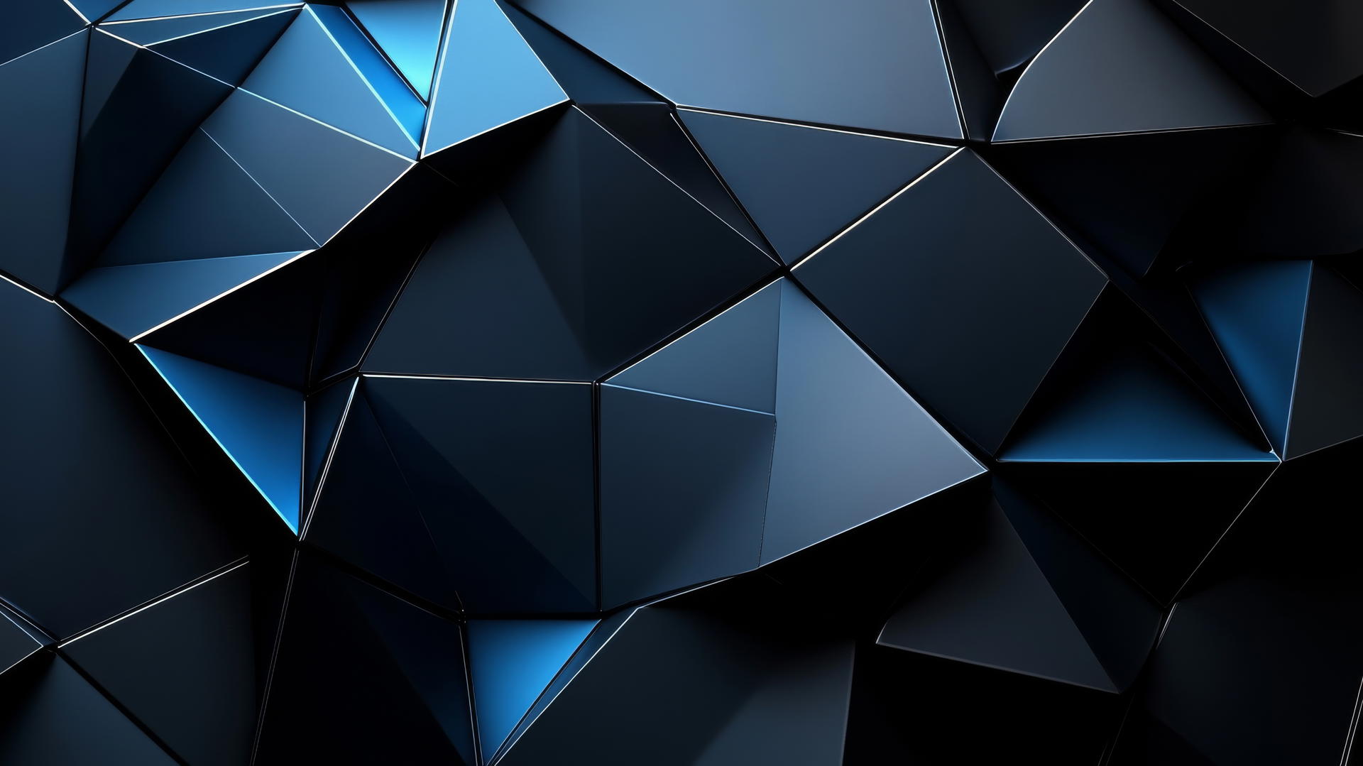 abstract geometric shapes in black and blue wallpaper