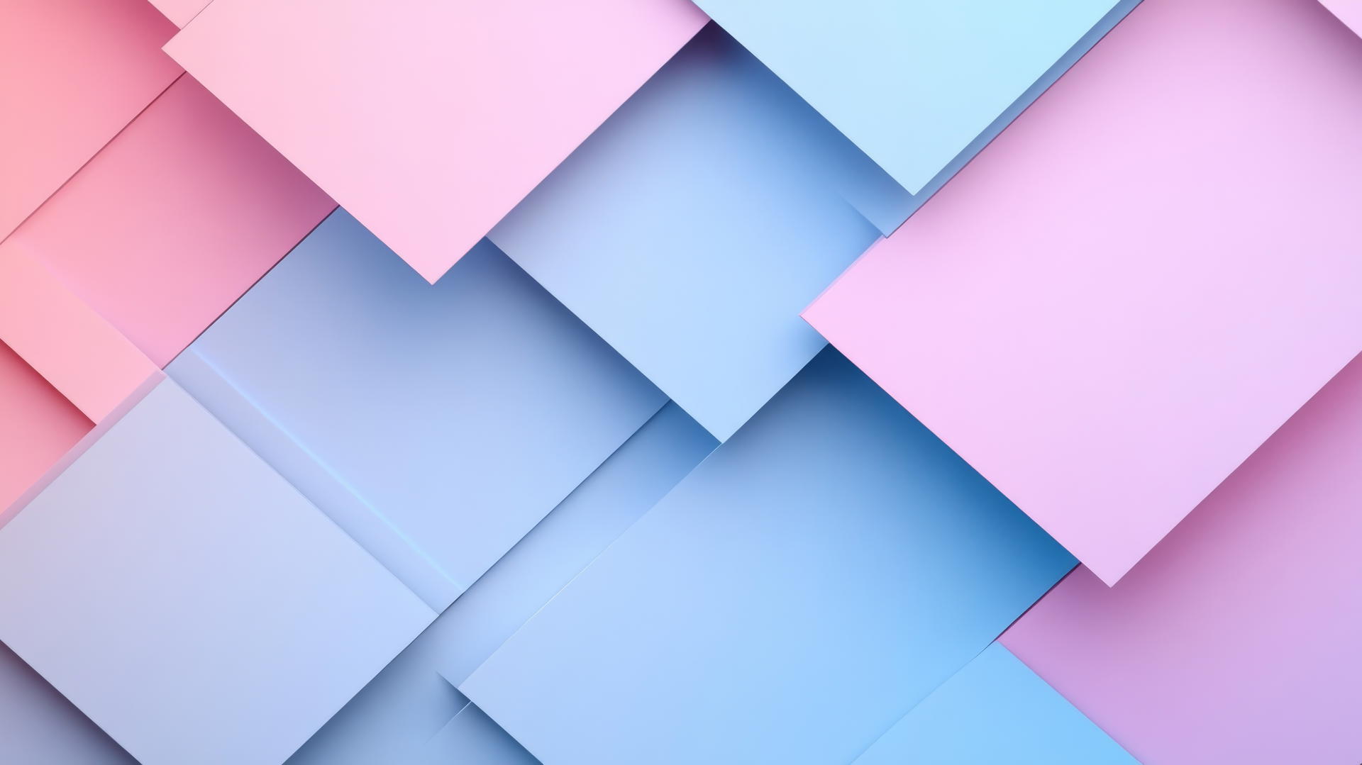 pink and blue wallpaper with geometric shapes and soft gradients