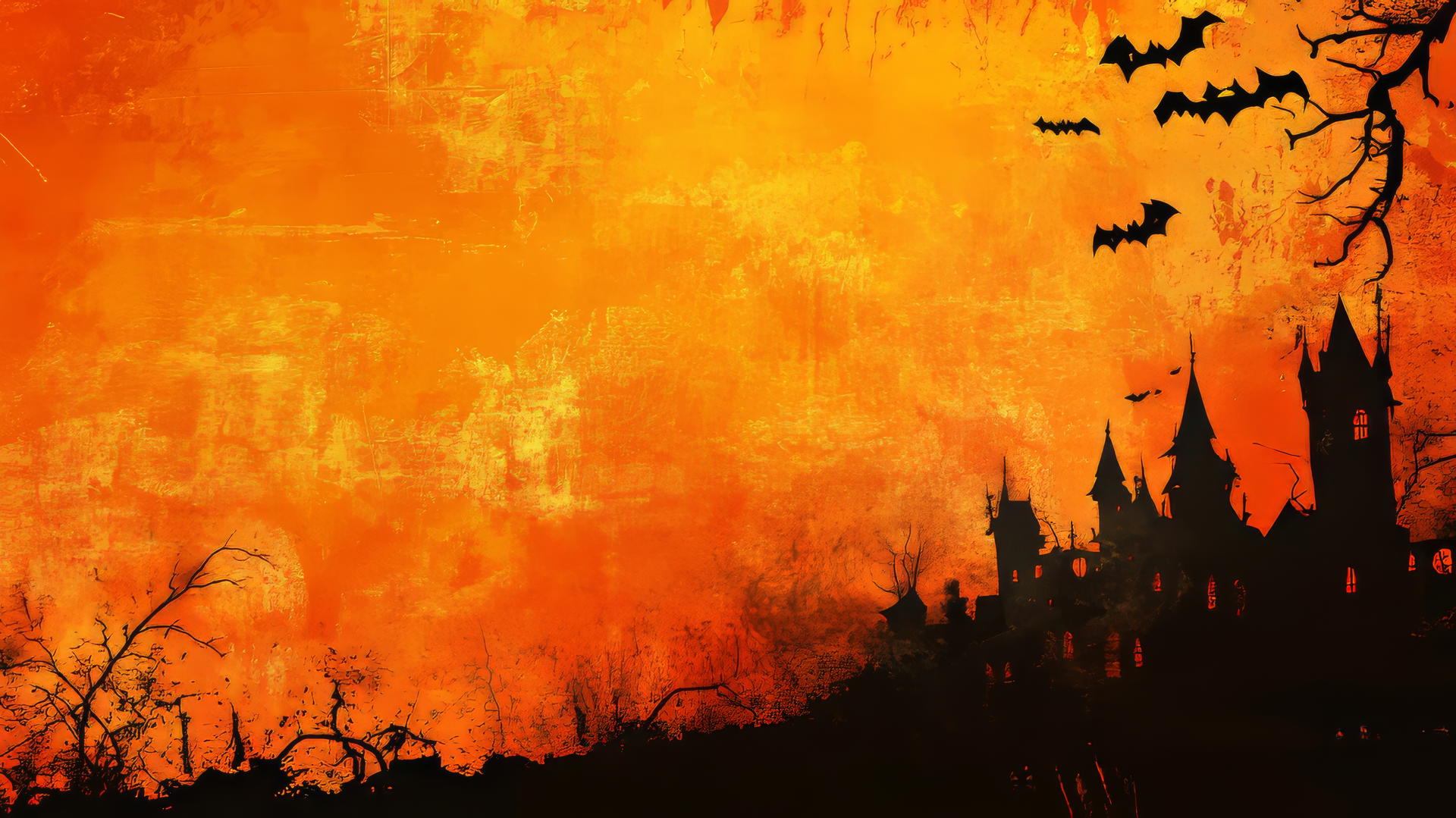 Spooky Halloween horror scene