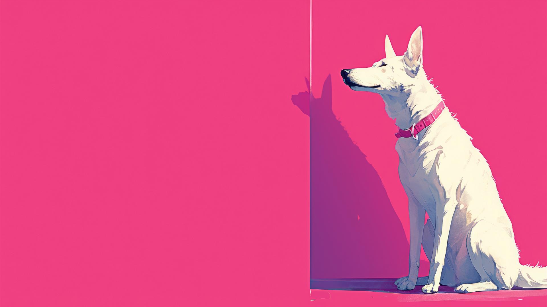 Minimalistic 8K dog design for iPhone