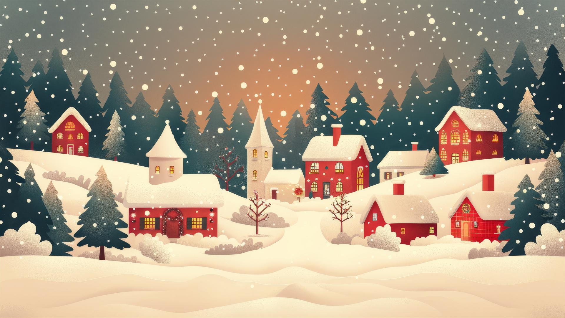 Christmas graphic design in vector art style