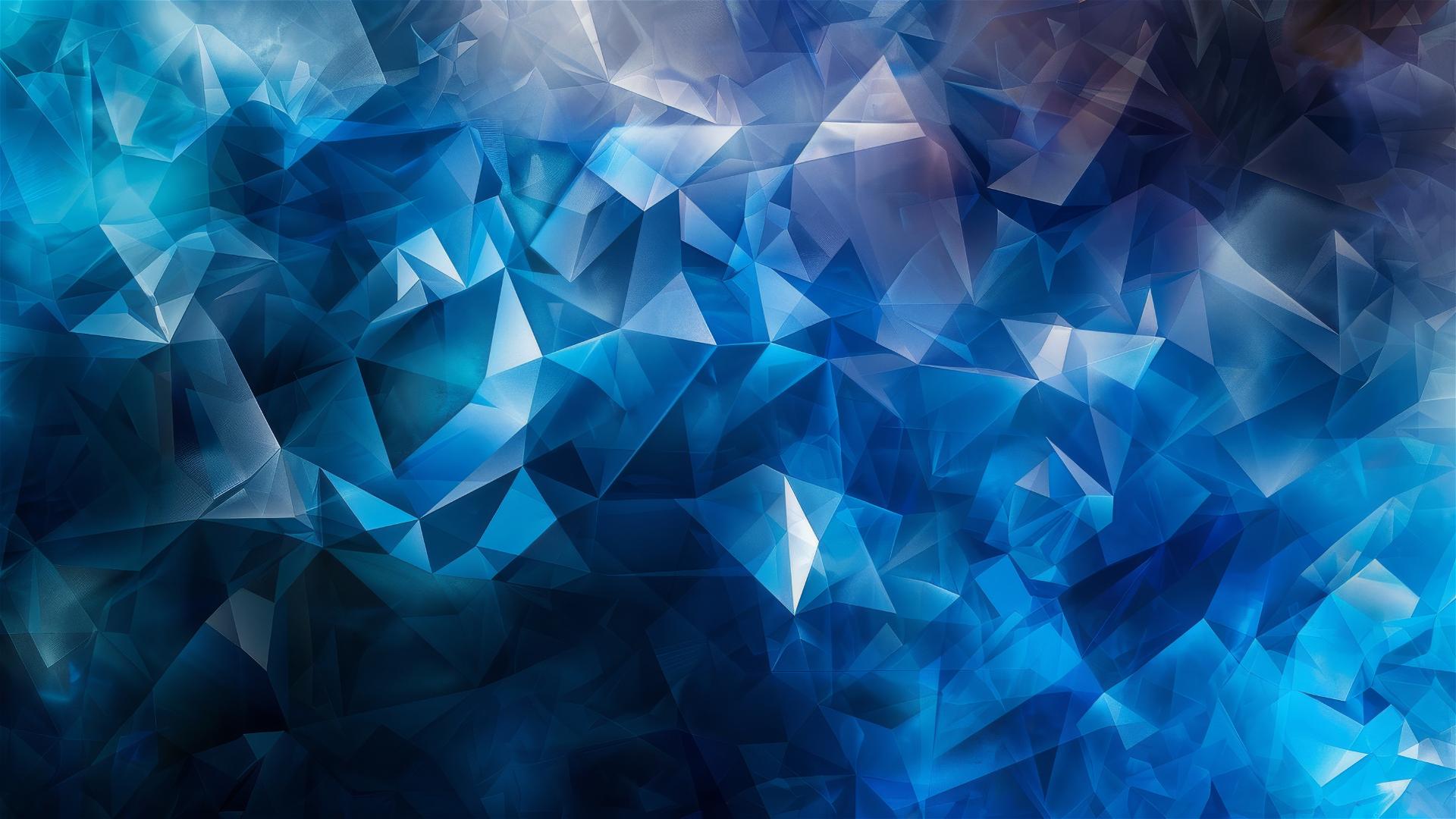 Colorful abstract polygon pattern in light and dark blue