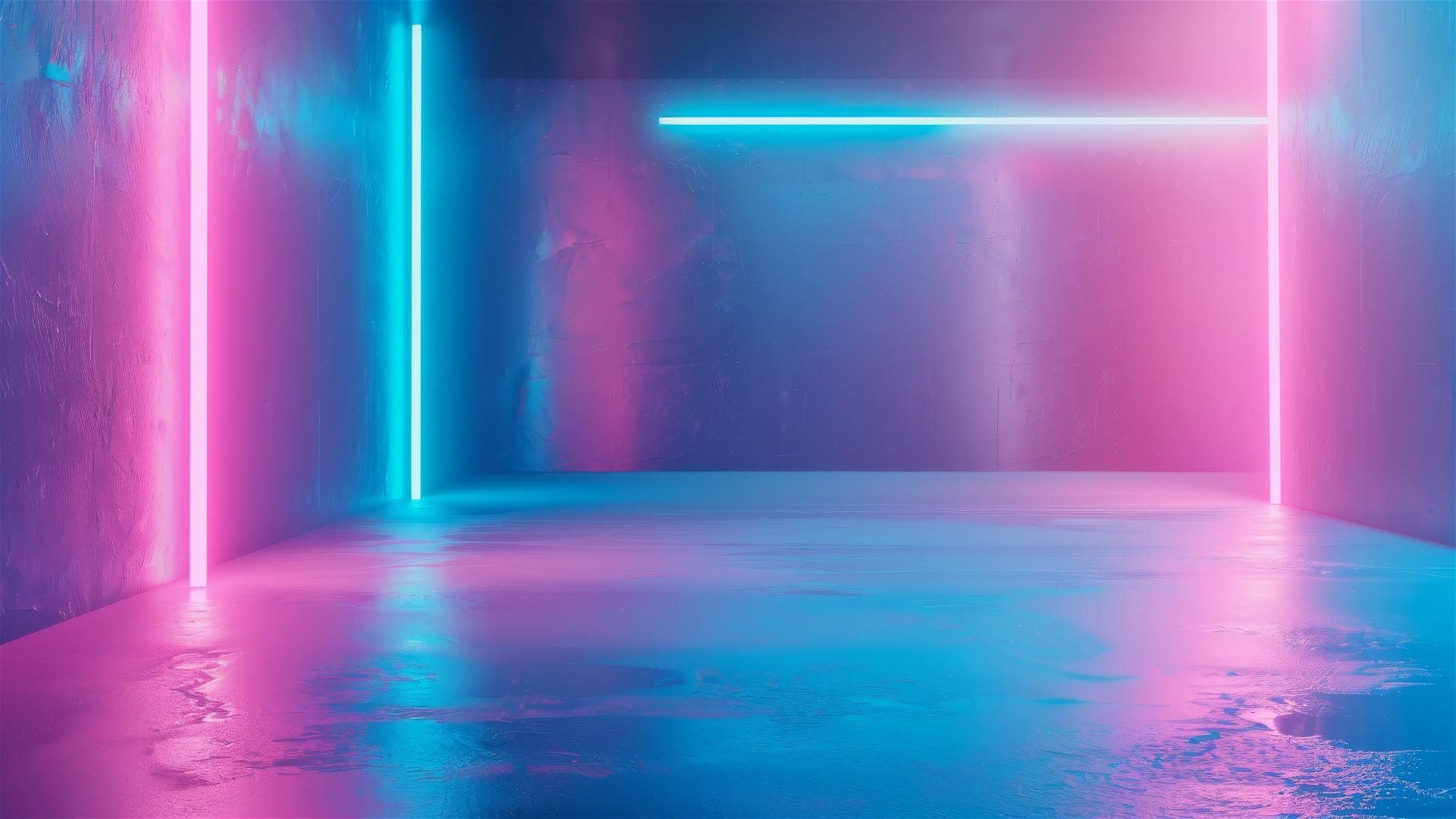 Vibrant light blue and pink neon textured background
