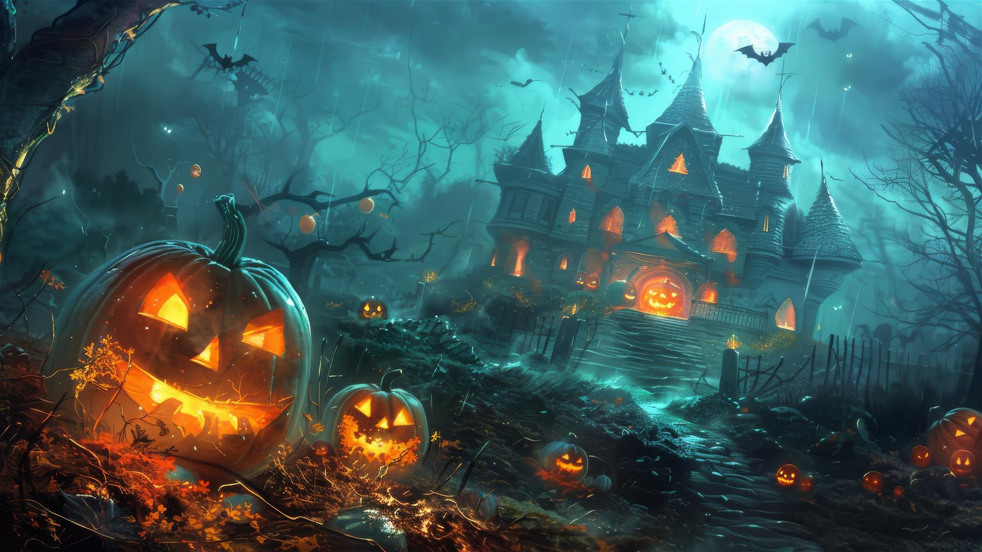 Spooky Halloween-themed background