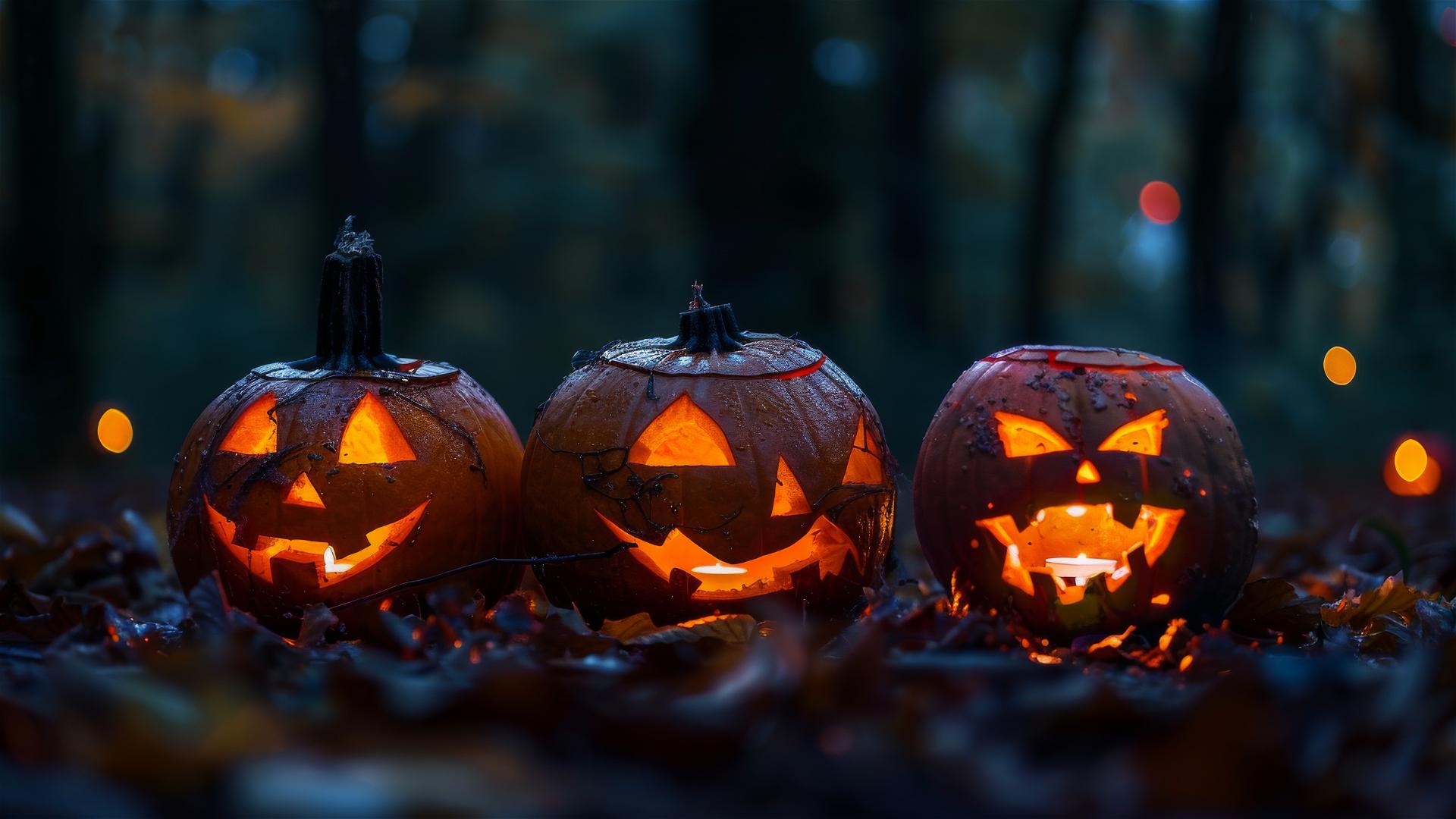 Halloween background with spooky elements