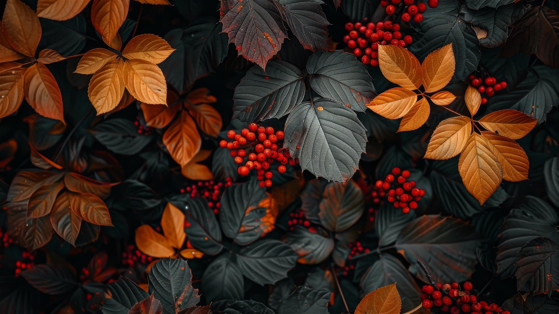 Aesthetic autumn background with vibrant fall colors.