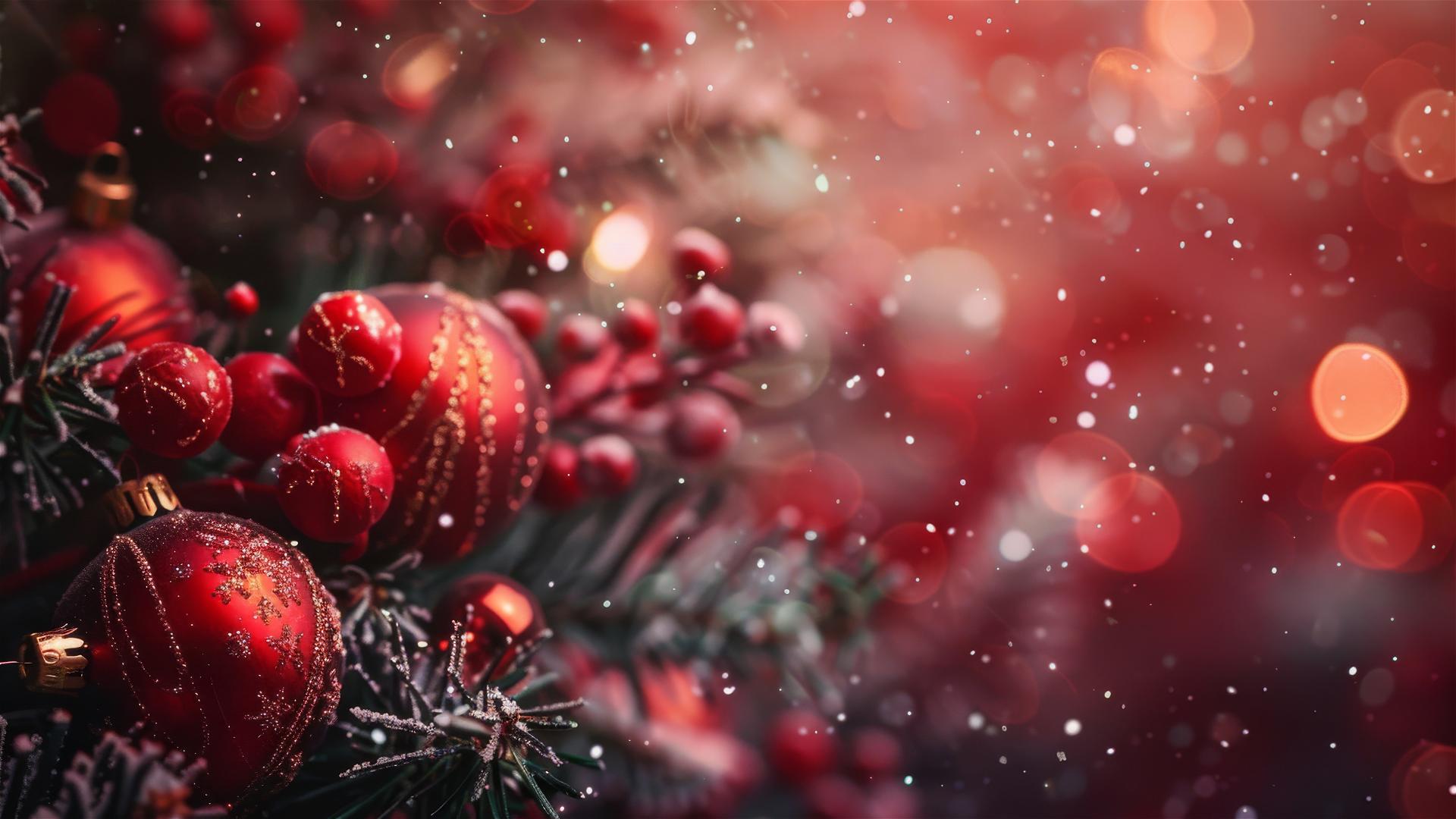 Festive Christmas background with holiday elements