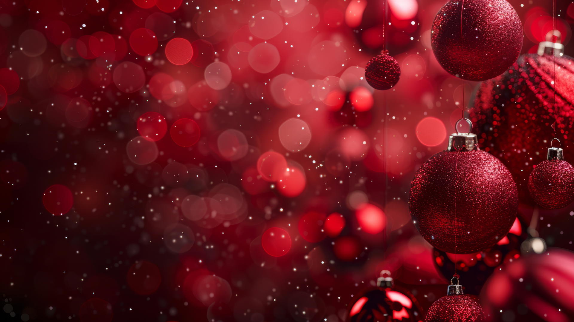 Christmas background with lots of red