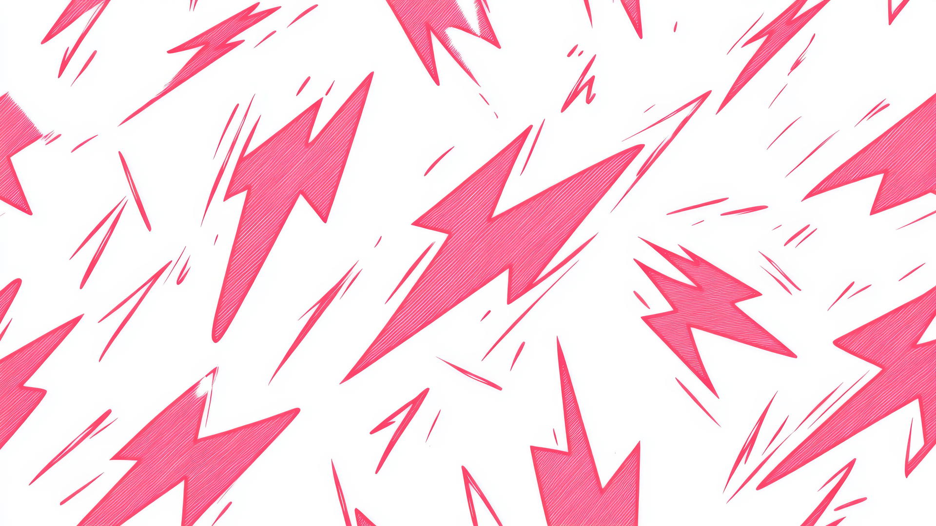 Preppy wallpaper with pink lightning bolts and red outlines