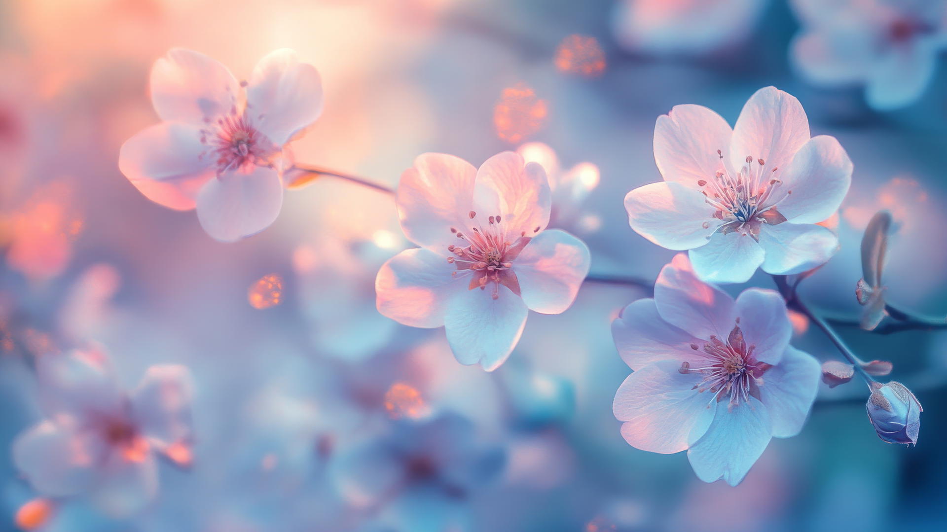spring aesthetic wallpaper with intricate floral patterns in pastel tones