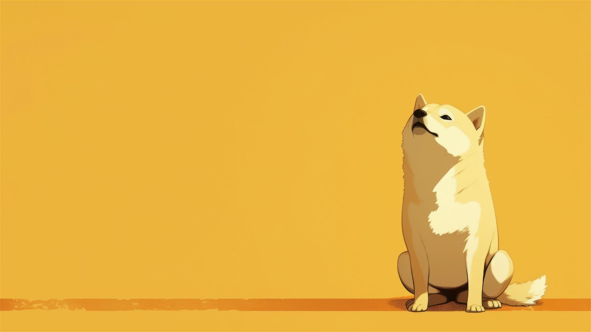 8K minimalistic high-detail dog graphic for iPhone