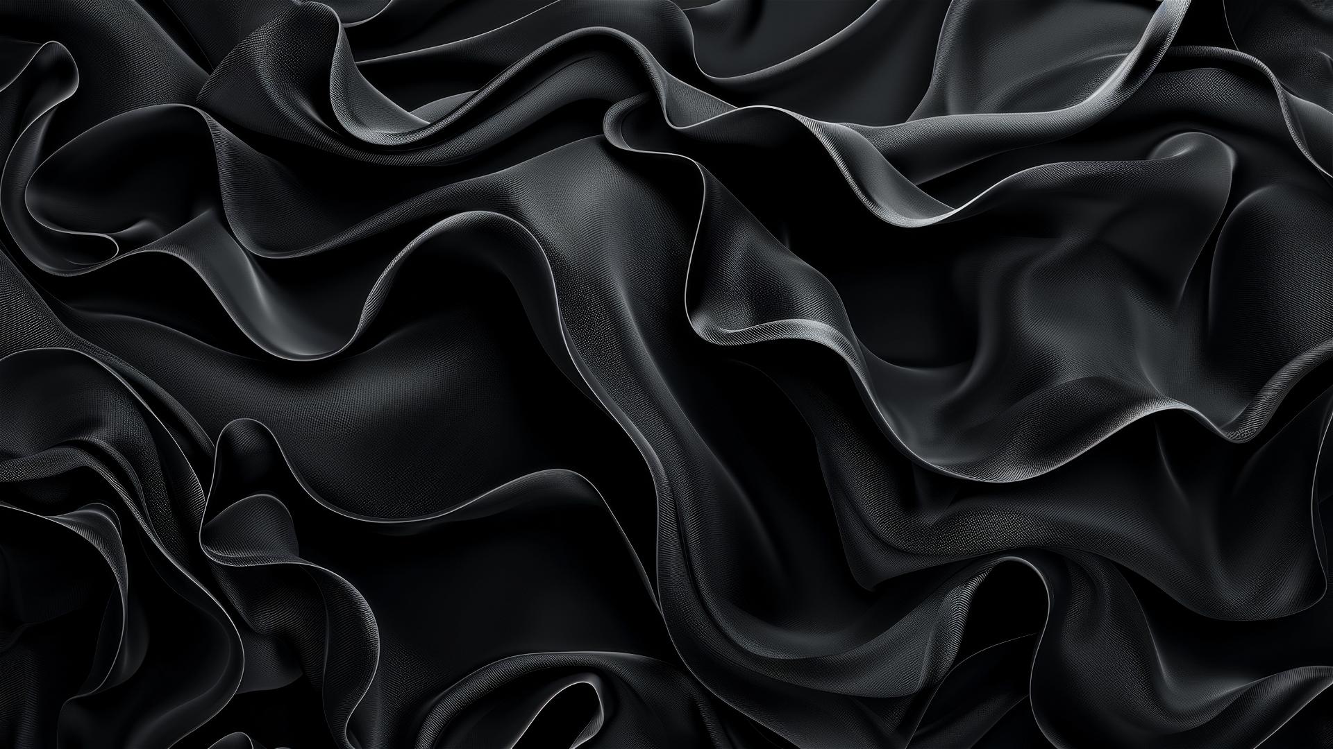 iPhone with dark charcoal flowing shapes in minimalist style