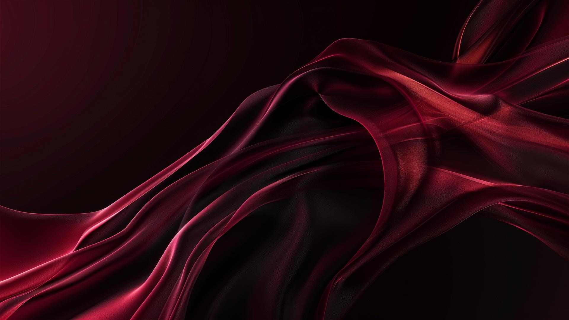 Black and maroon flowing shapes on iPhone background