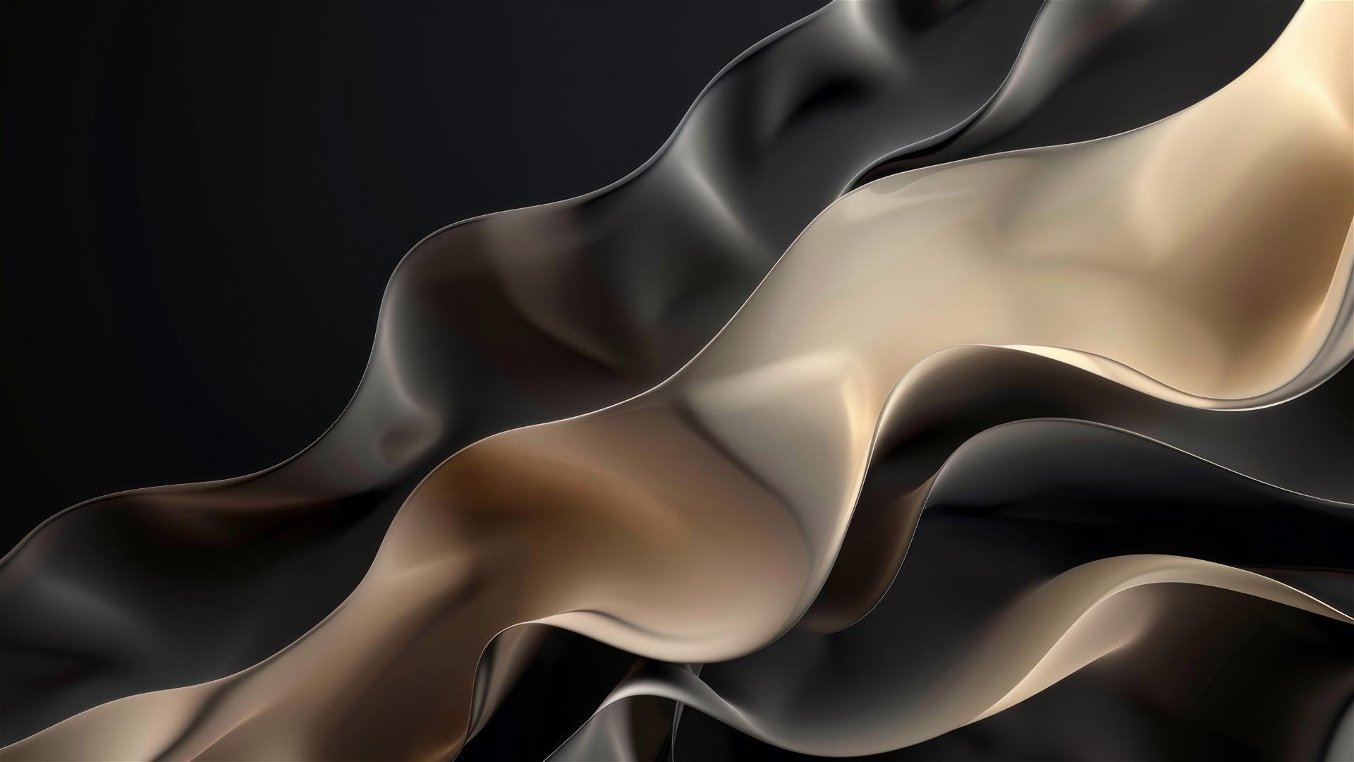 Elegant minimalistic shapes in black and tan colors