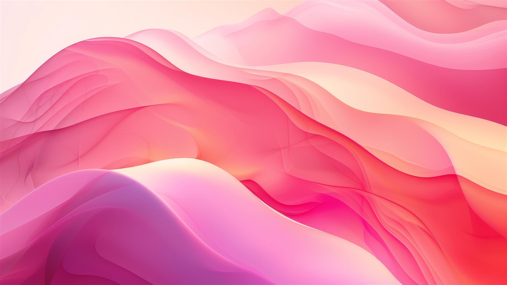 Elegant pink flowing shapes iphone background