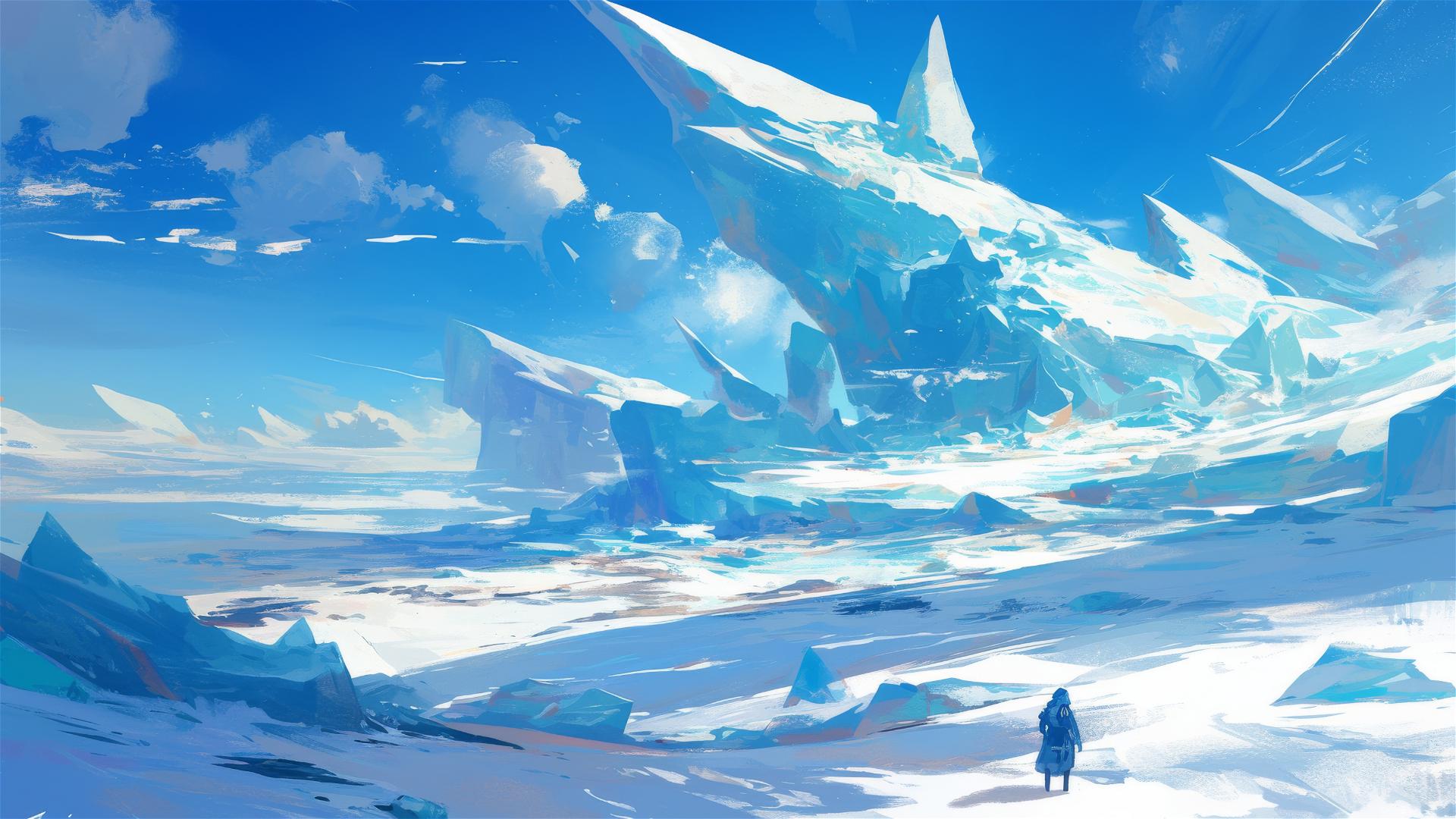 Echoing glacier with audible whispers across the ice