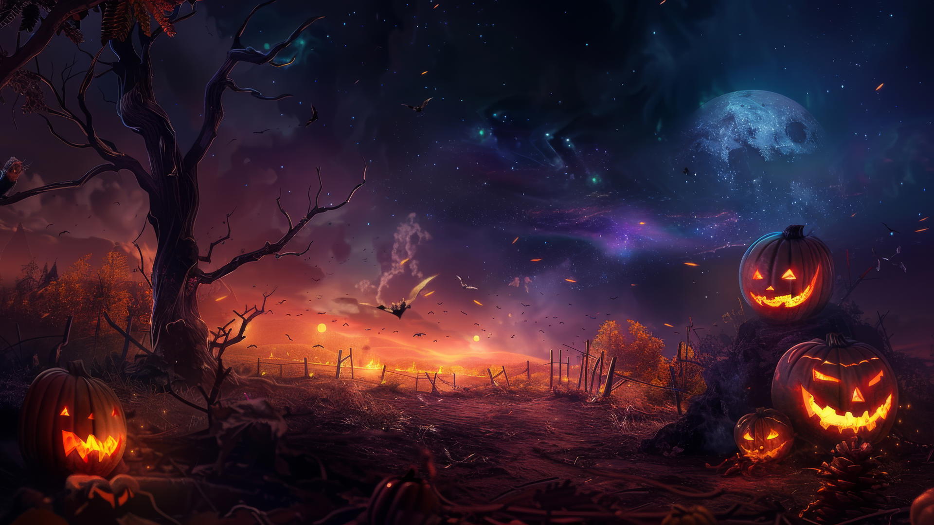 Halloween-themed background with 4K resolution for iPhone