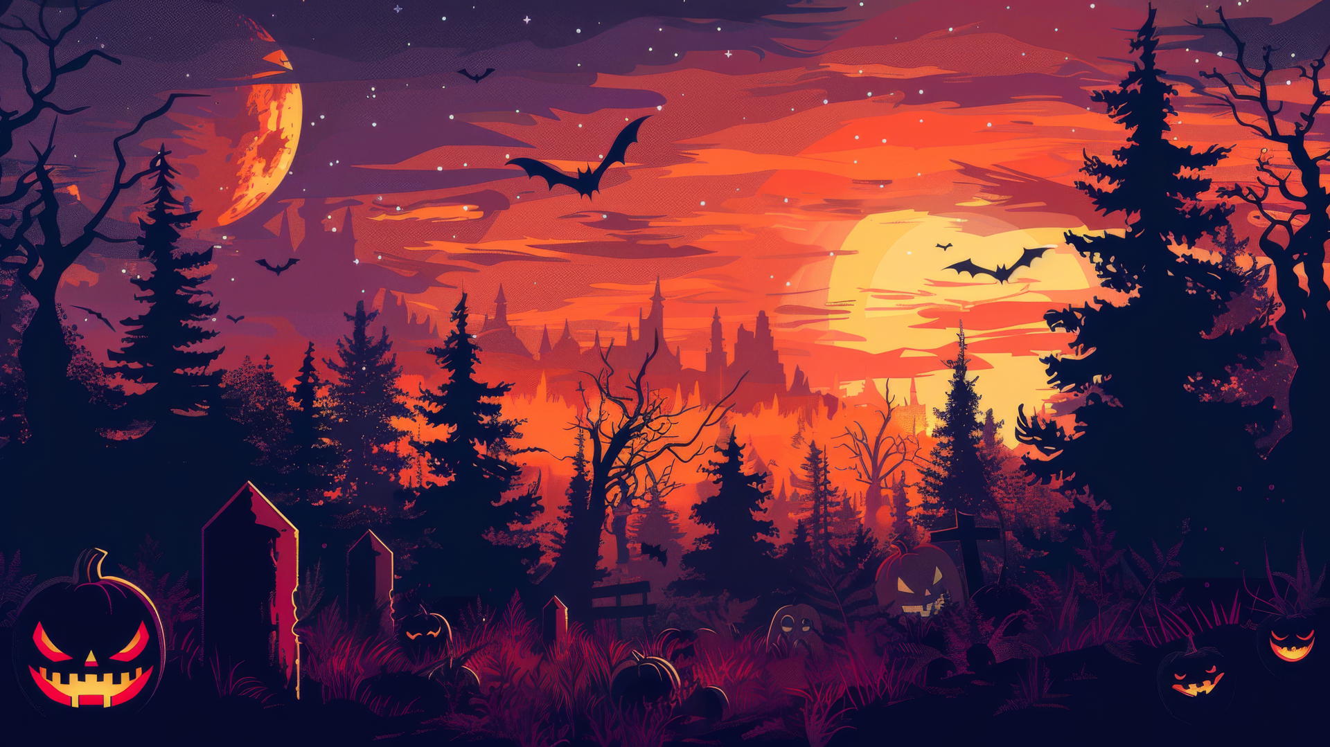 Halloween background with spooky elements in high resolution