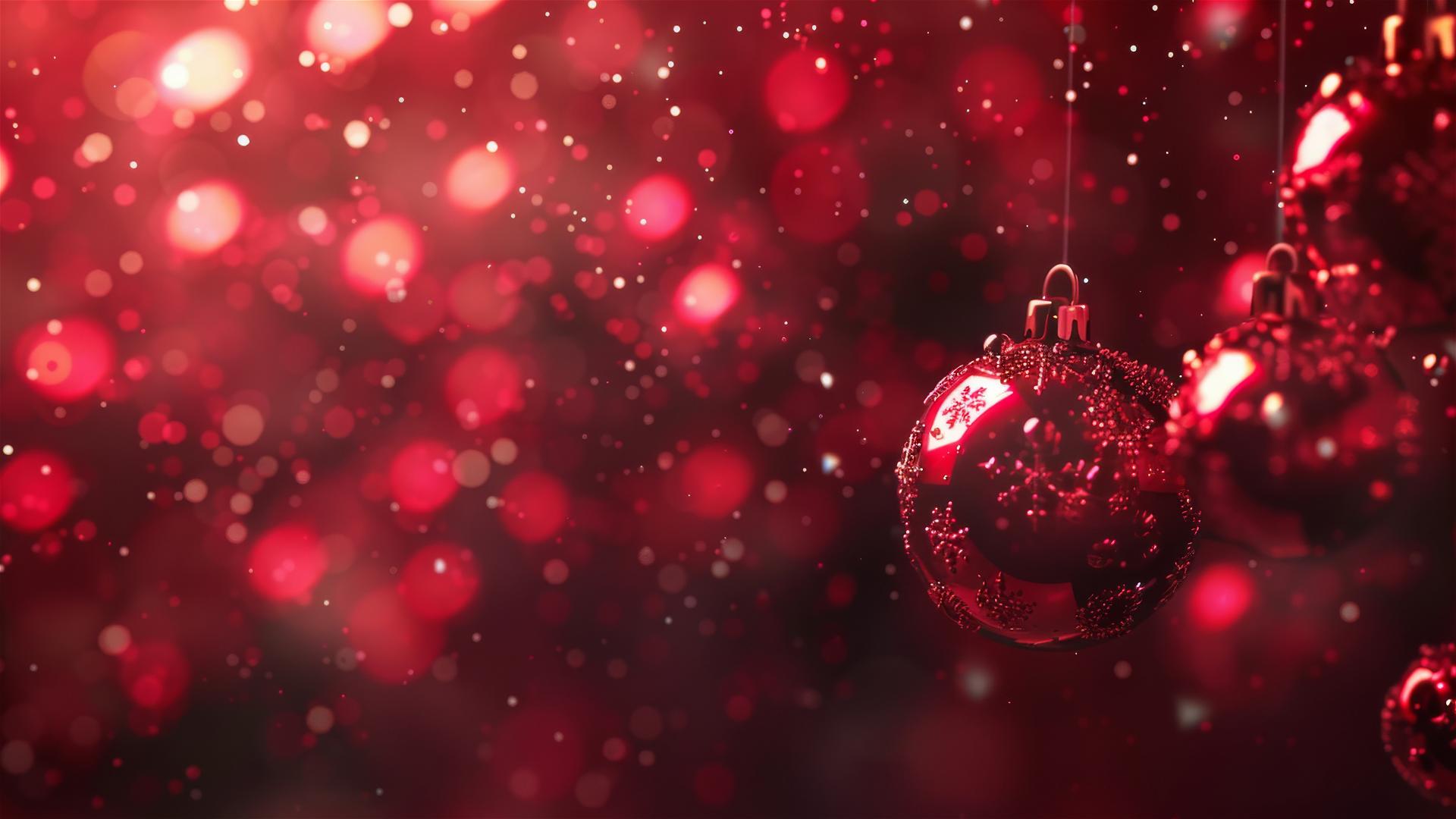 Christmas background with lots of red in 4K resolution