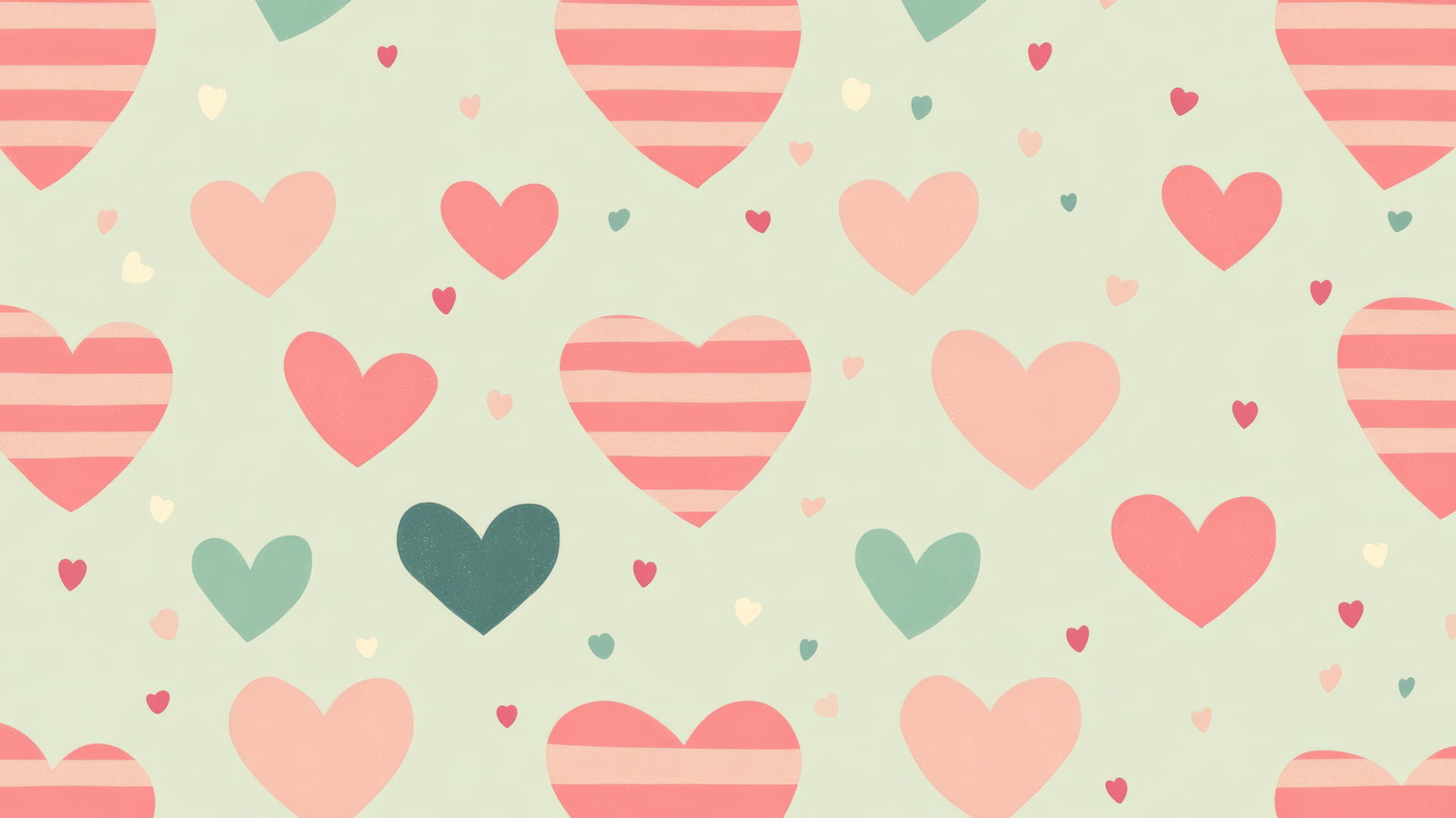 pink preppy wallpaper with retro Valentine's Day pattern, pink hearts, pastel backgrounds