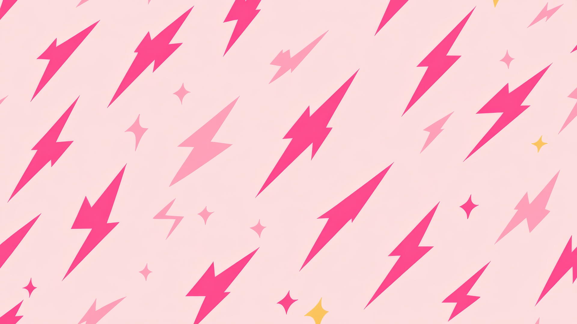 pink preppy wallpaper featuring bold pink lightning bolts on a light pink background