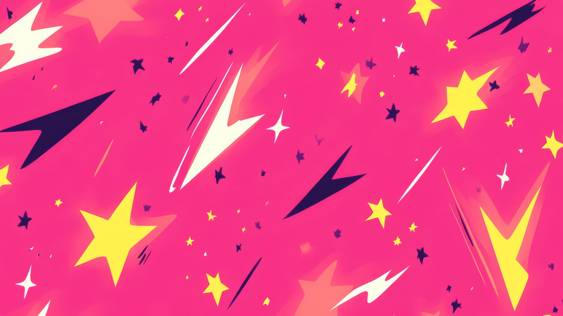 cute hot pink wallpaper with tiny lightning bolts and stars