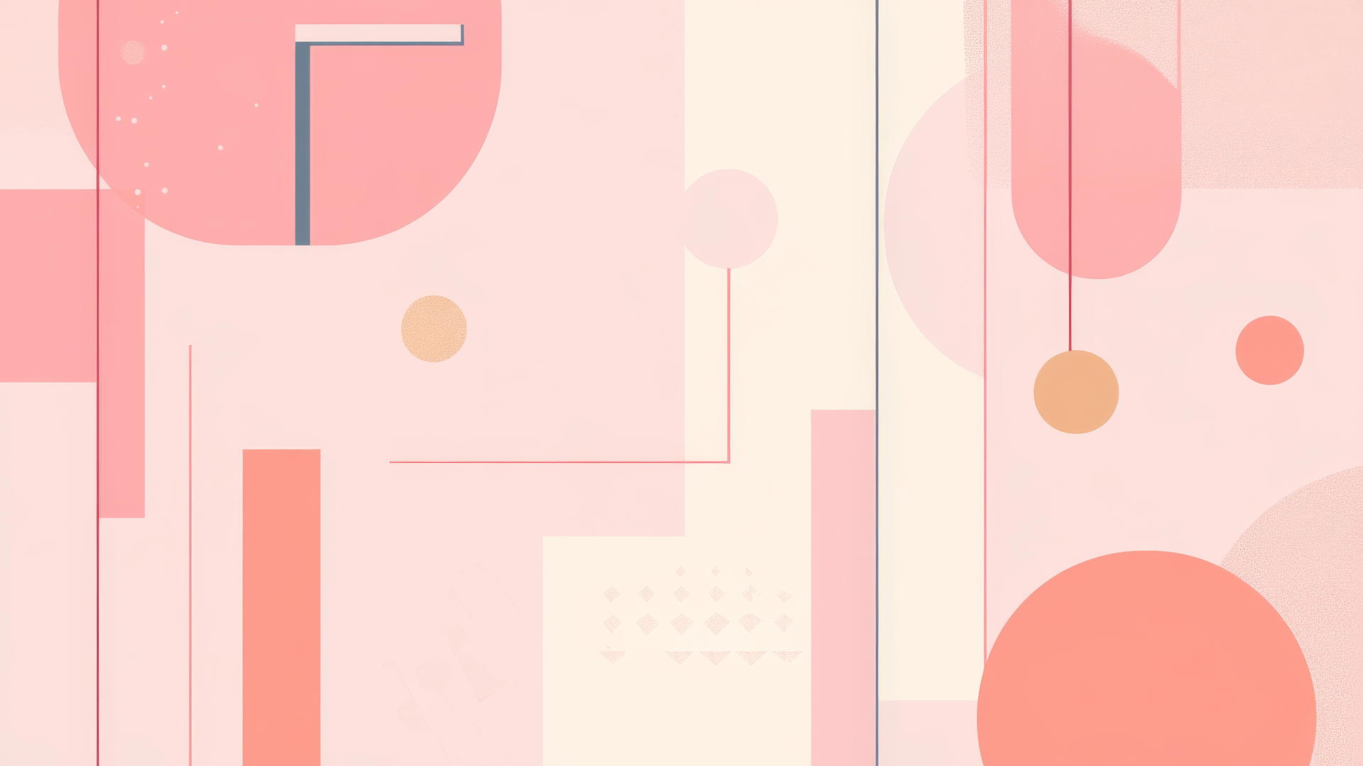 aesthetic cute pink wallpaper with minimalist geometric shapes