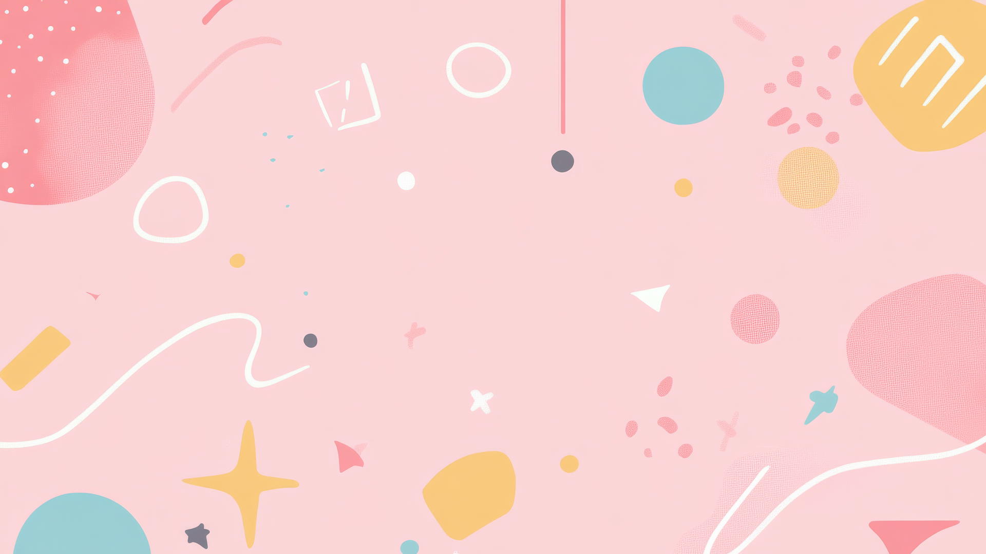 aesthetic cute pink wallpaper with abstract shapes and lines