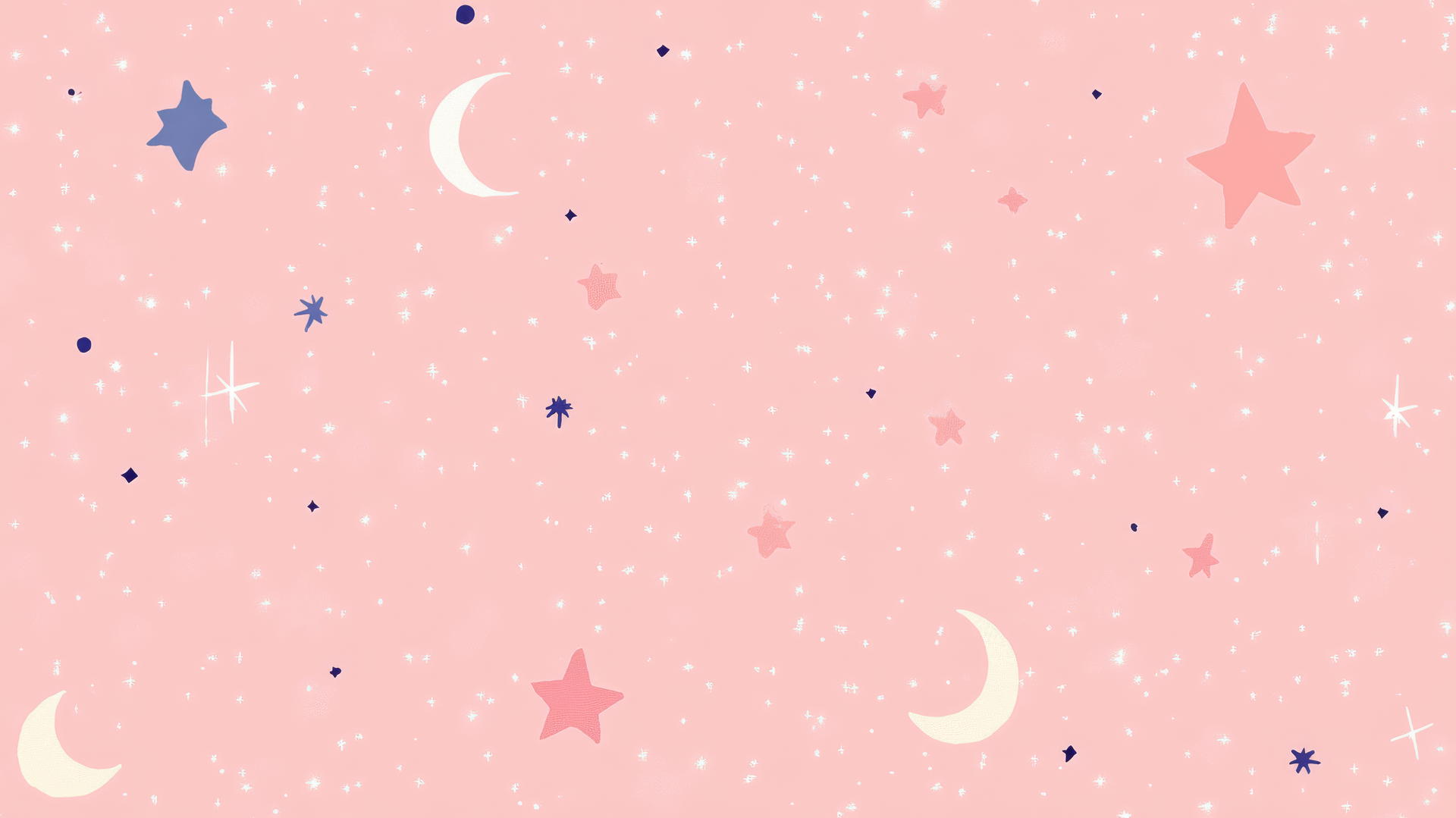 pink wallpaper cute with stars and moons