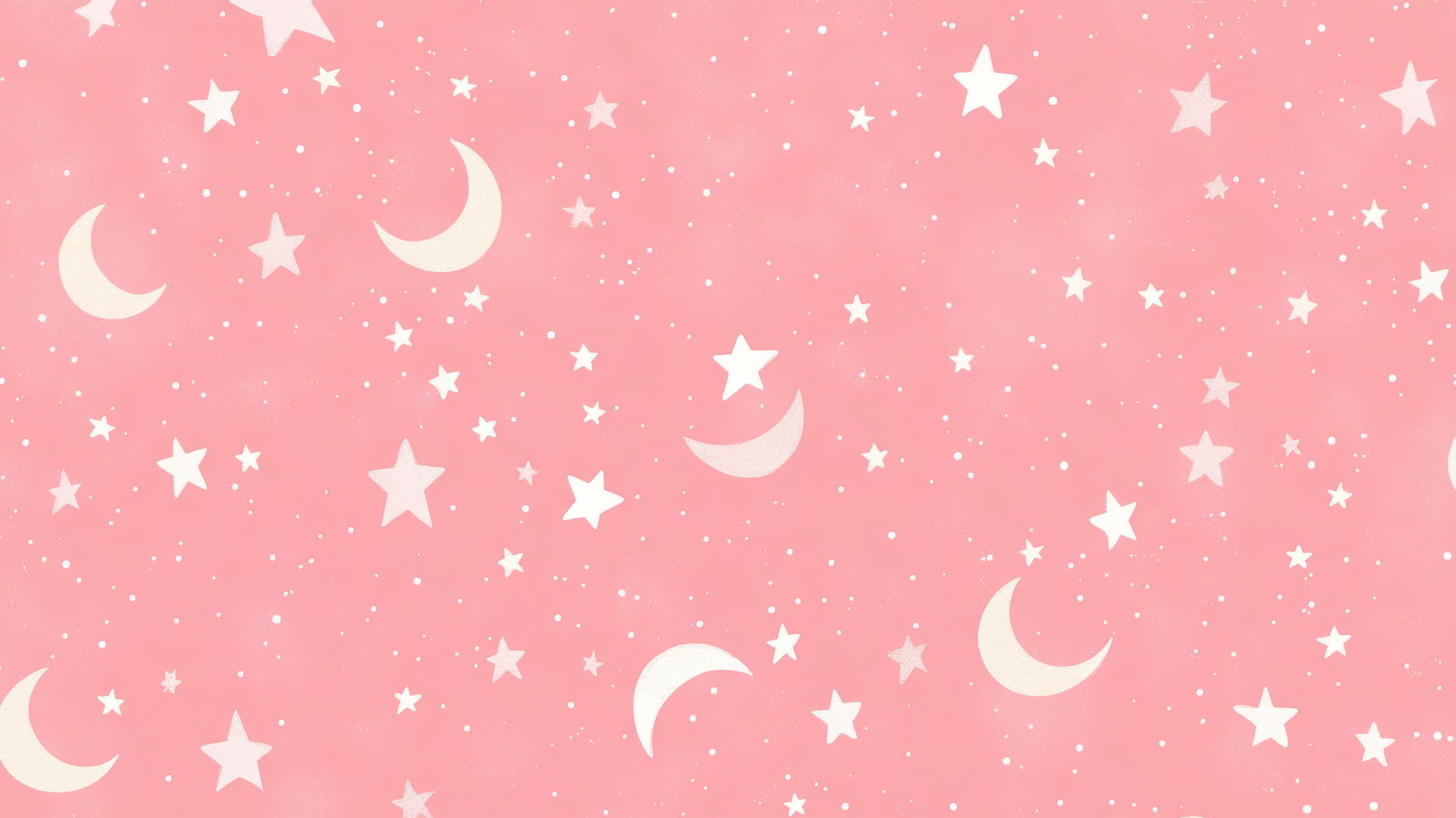 pink wallpaper cute with little stars and moons, dreamy and peaceful vibe