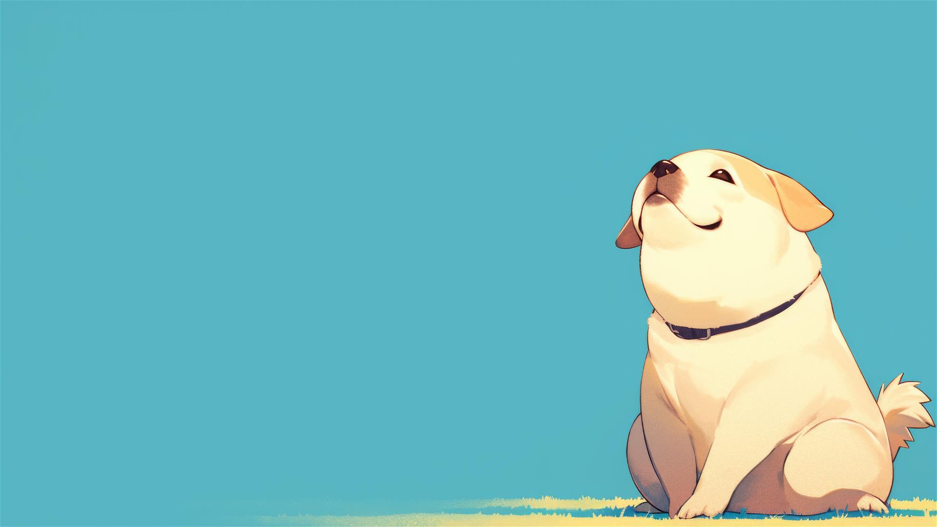 Minimalist 8k iPhone wallpaper with a dog motif