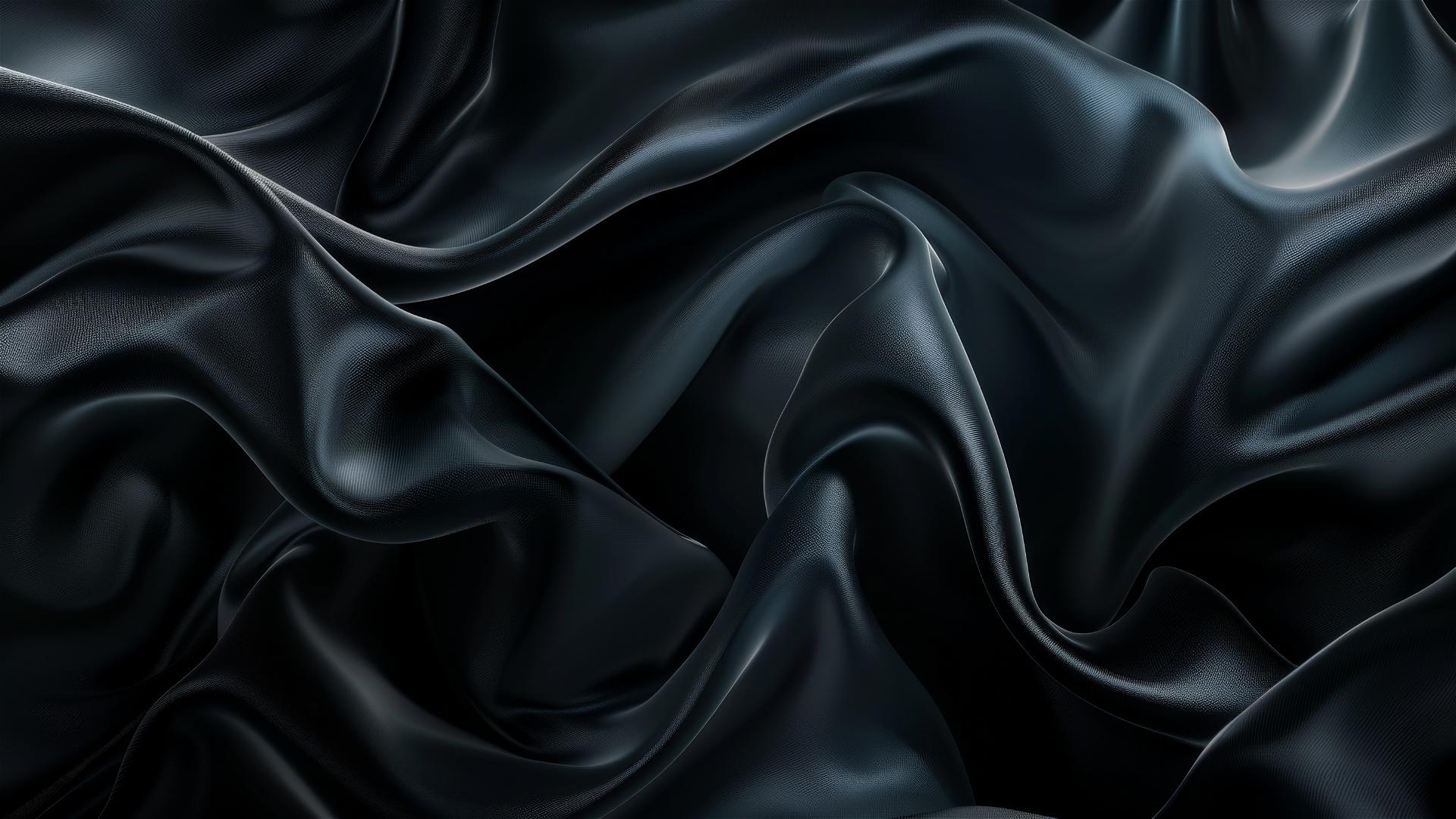 Dark platinum colored flowing shapes on minimalist background