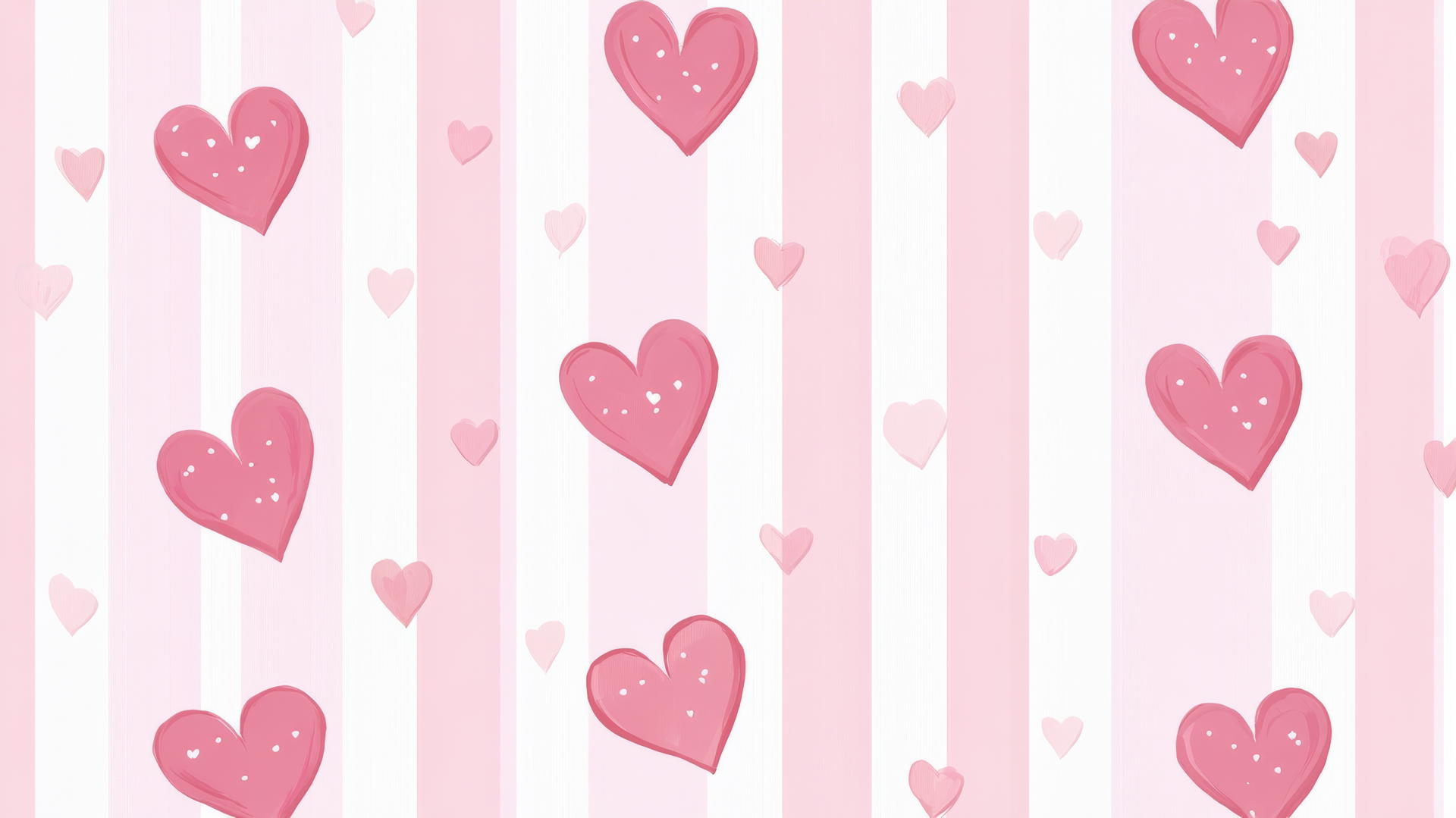 preppy pink wallpaper with retro Valentine's Day hearts and pastel backgrounds