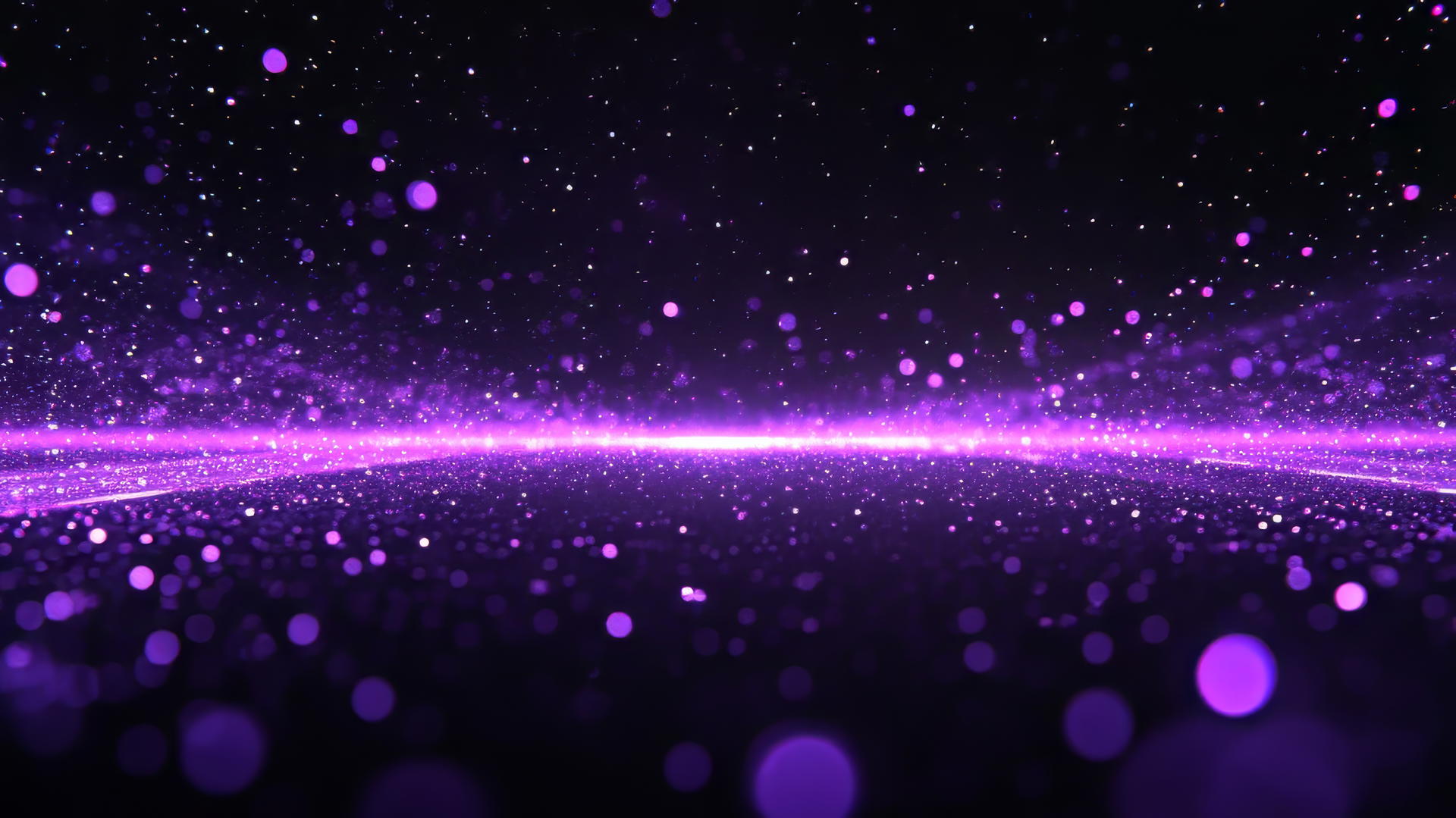 neon purple aesthetic wallpaper with a glowing line and soft particles
