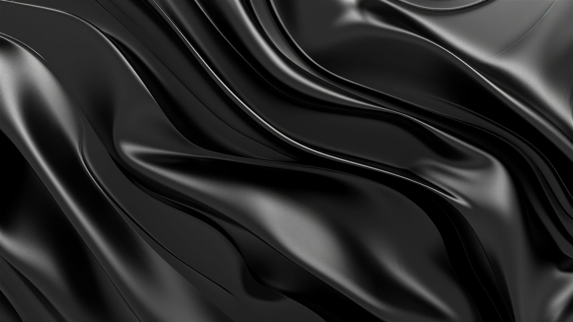 Elegant flow of black iron shapes on iPhone background