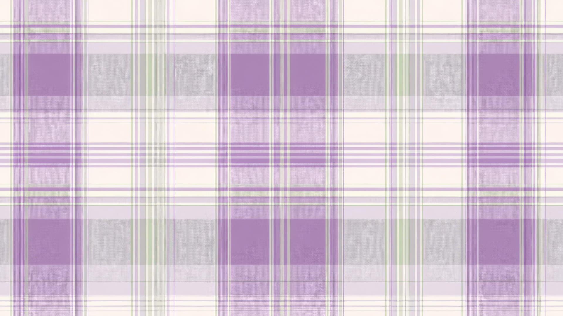 preppy purple wallpaper with classic purple and white plaid, thin green stripes on lavender