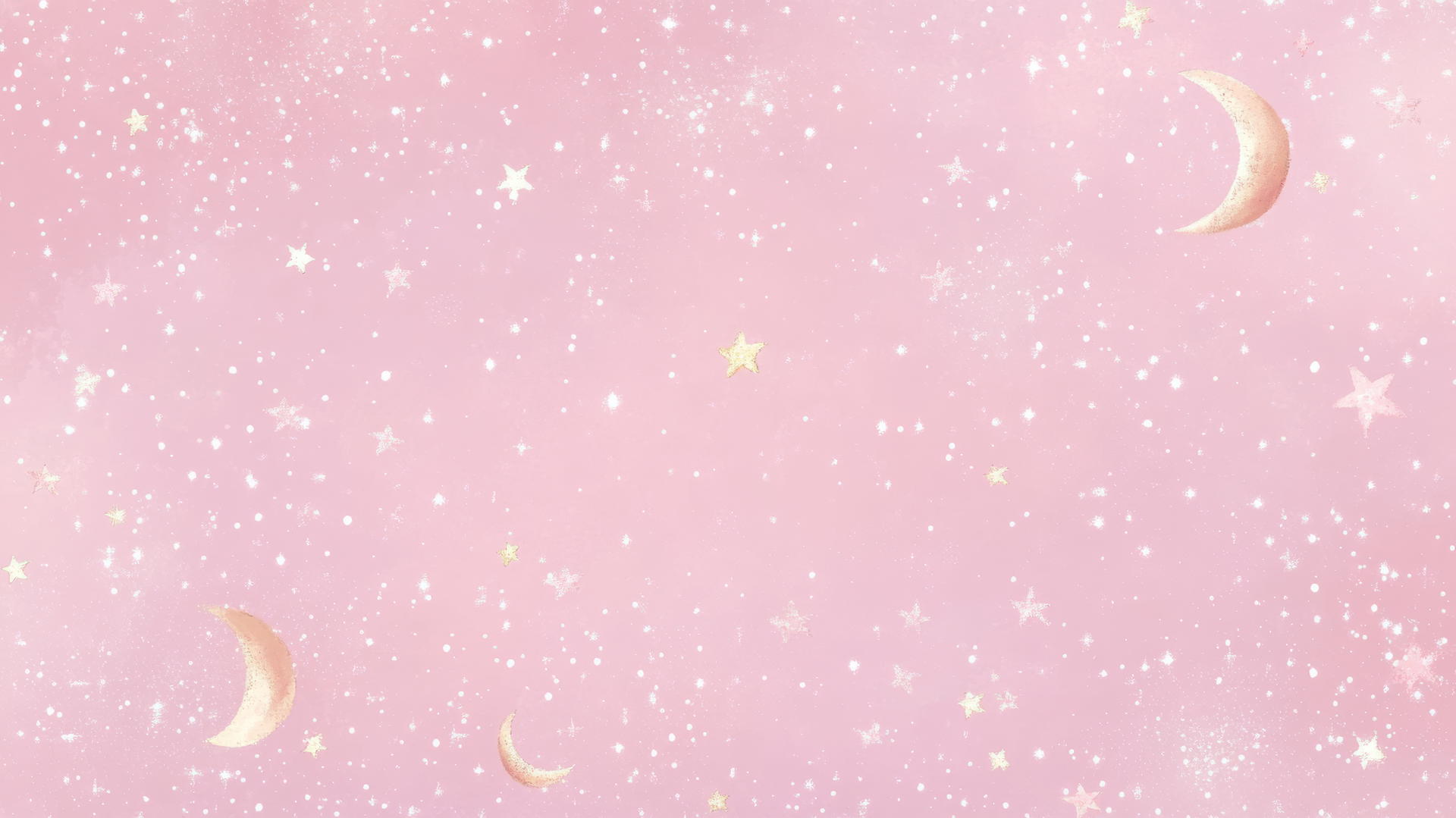 cute pink wallpaper with tiny stars and moons on a celestial and magical theme