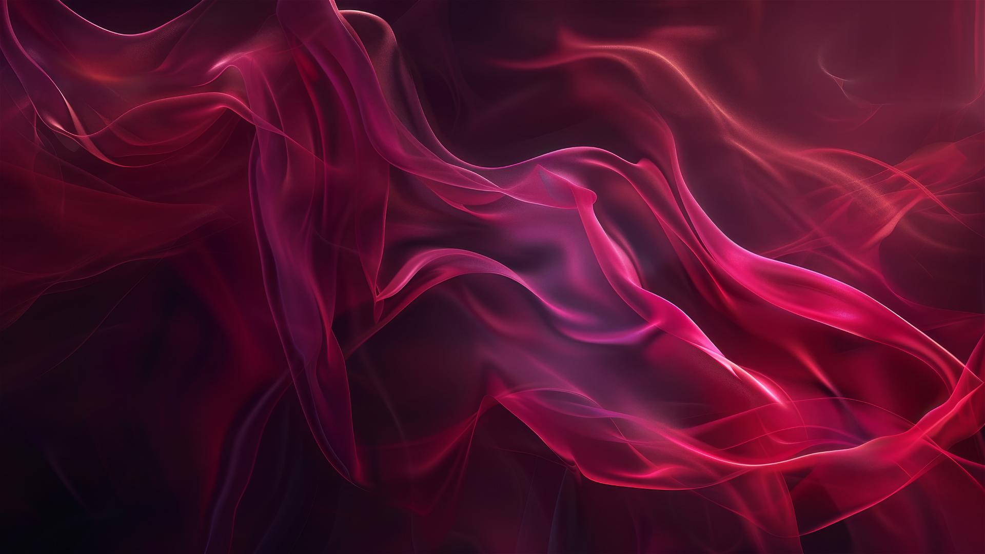 Dark ruby flowing shapes on minimal elegant background