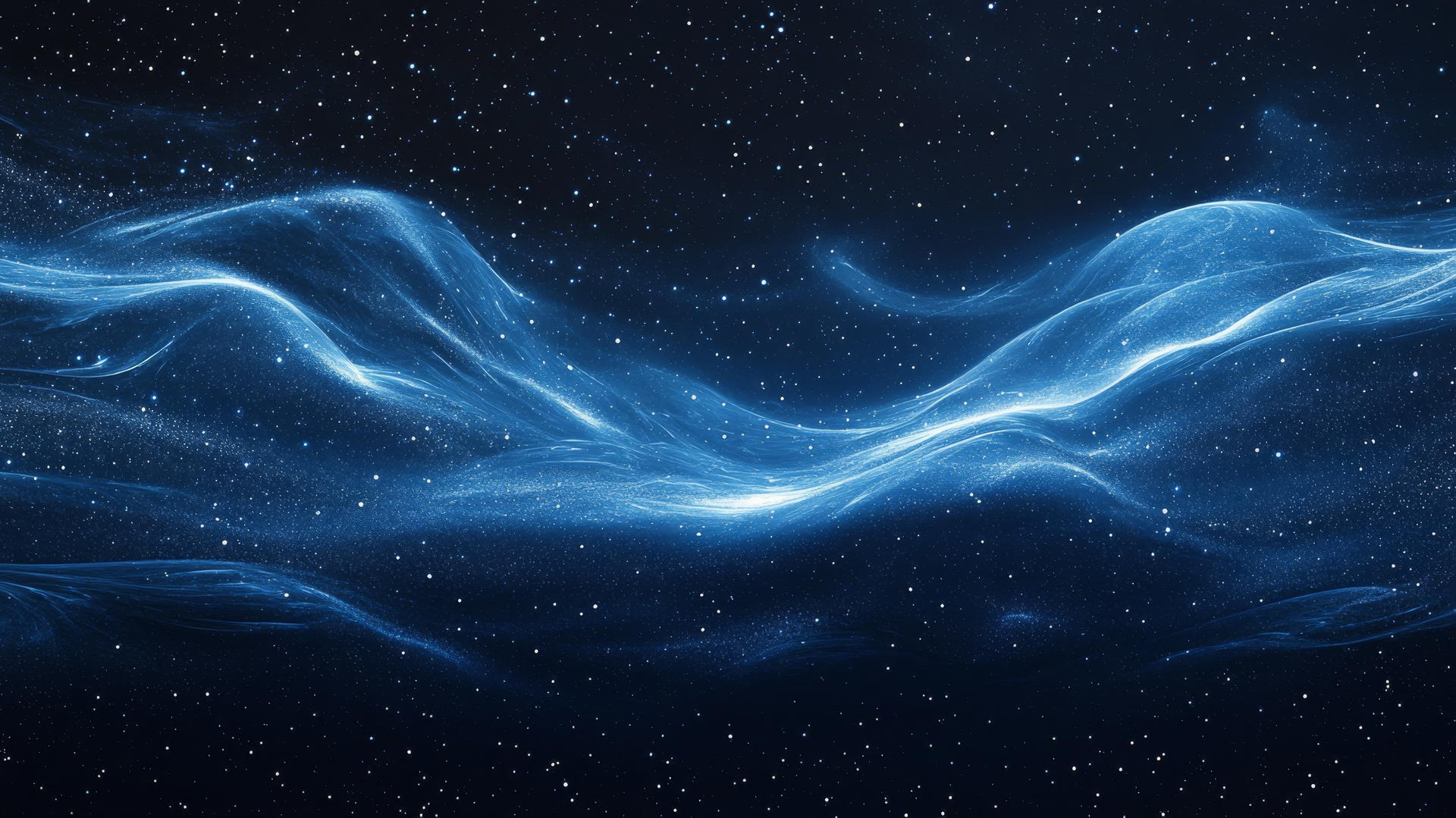 navy blue wallpaper with aurora in navy blue shades across a starry night sky