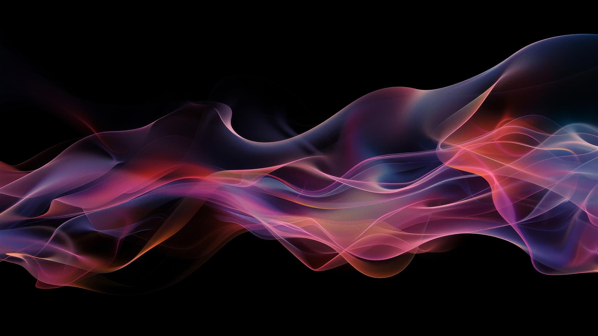 Dark fluid shapes on iPhone background, minimalistic elegance