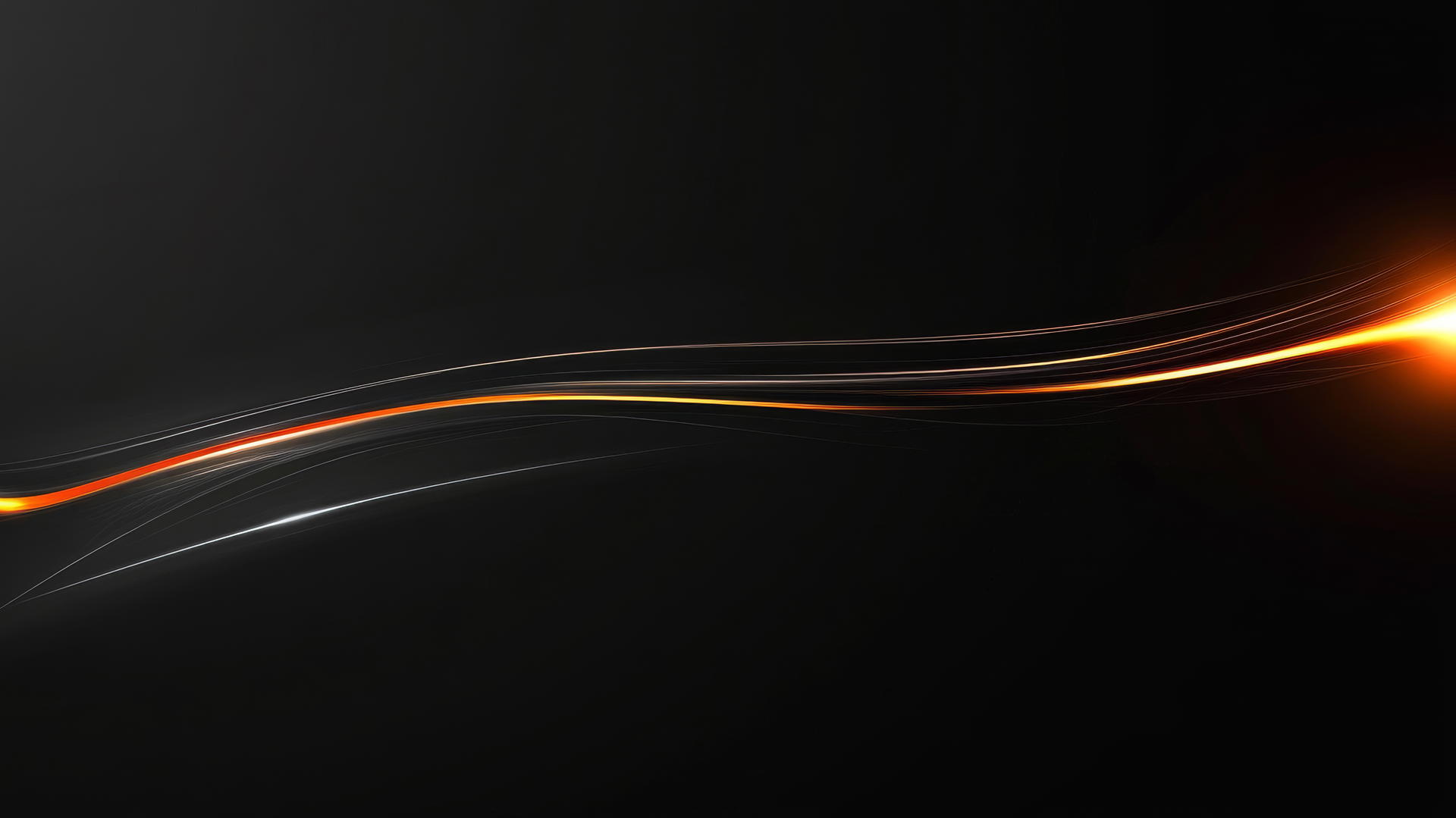 A glowing line slicing through a black background, sleek and futuristic.