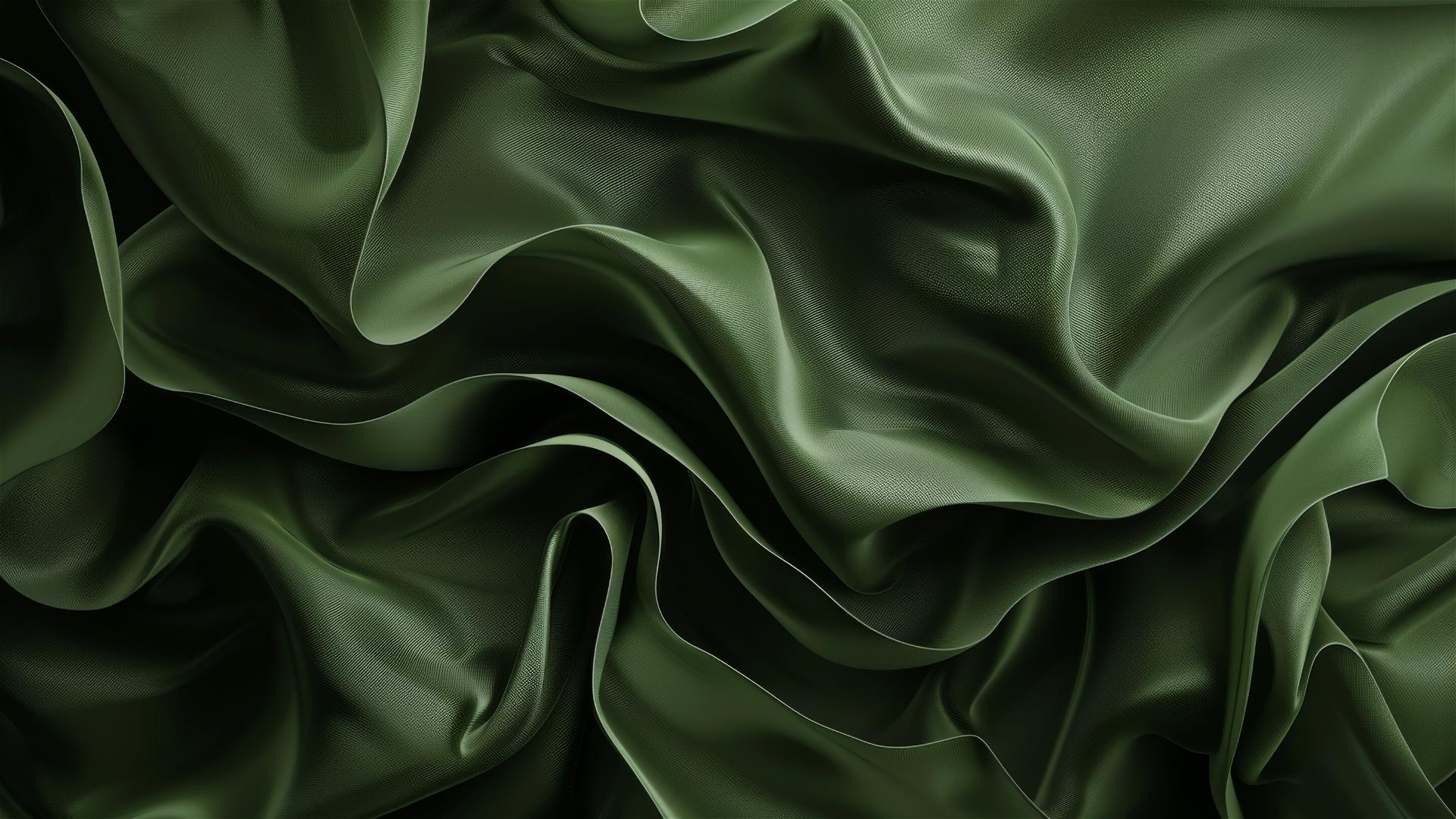 Dark olive flowing shapes on iPhone background