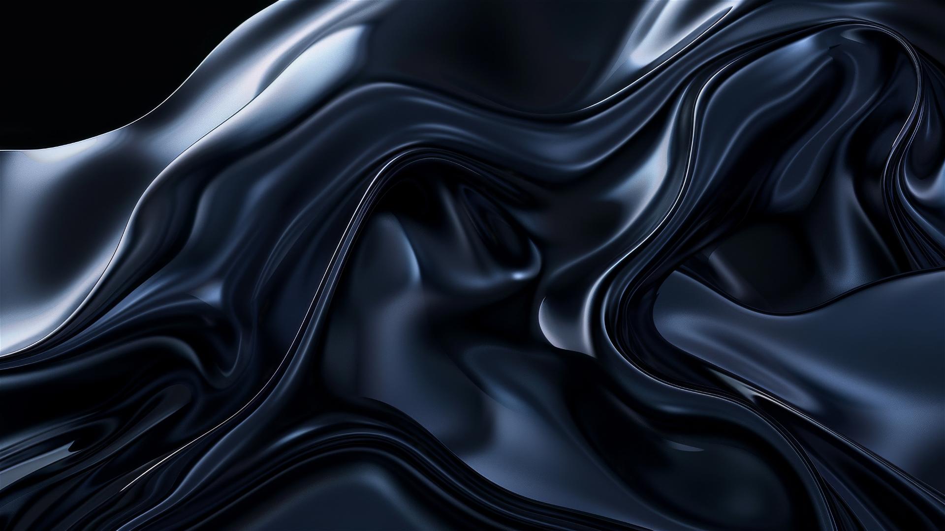 Elegant black opal shades flowing on iPhone background