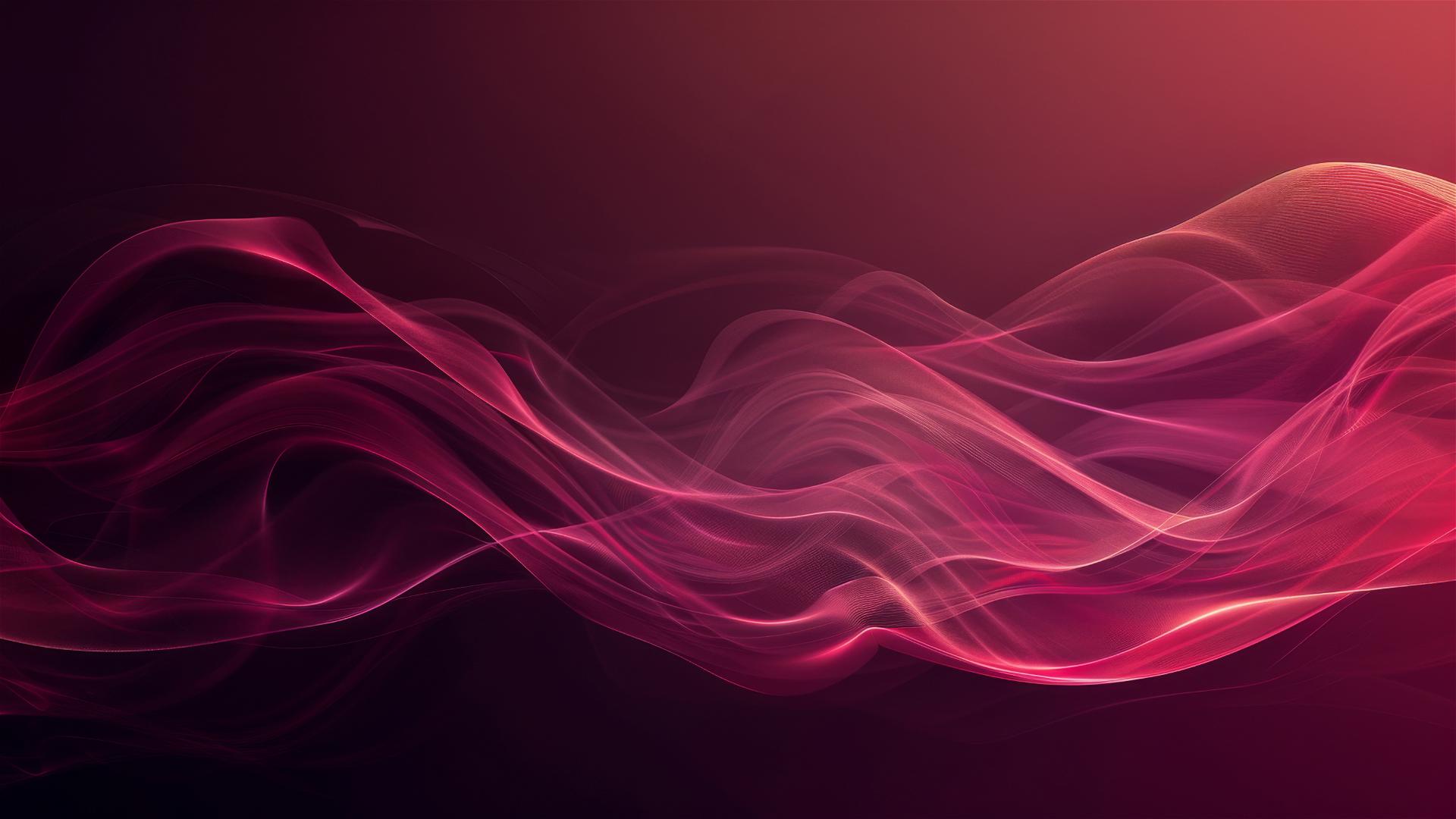 Burgundy shapes flowing on dark background