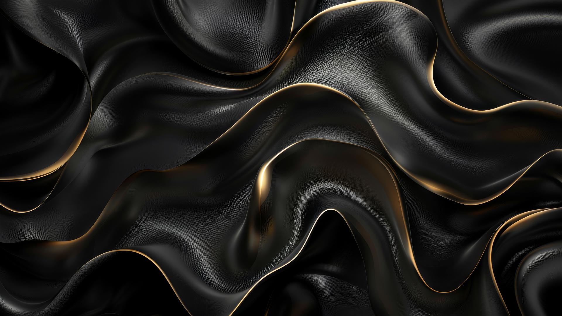 Black olive flowing shapes on iPhone screen